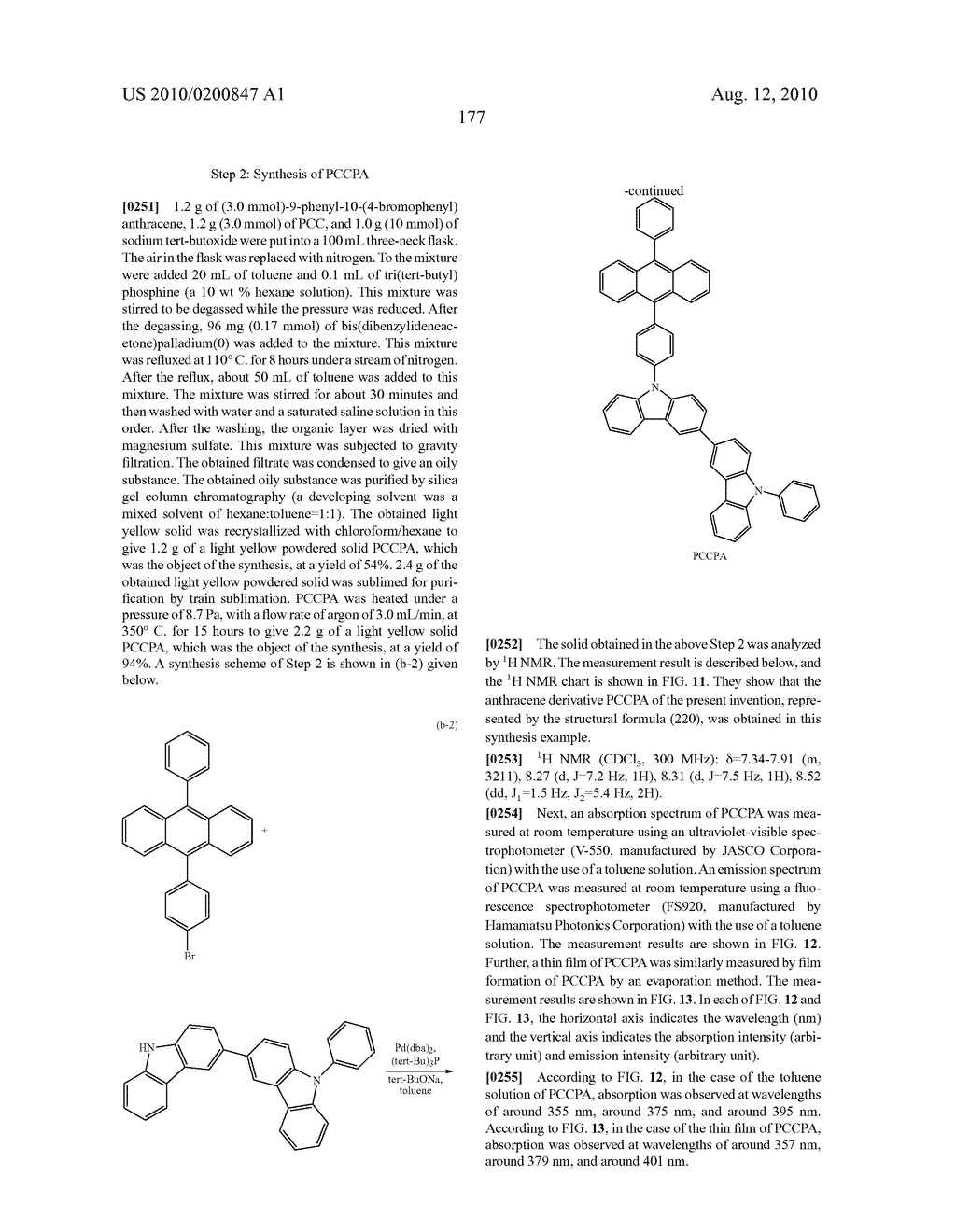 ORGANIC COMPOUND, ANTHRACENE DERIVATIVE, AND LIGHT-EMITTING ELEMENT, LIGHT-EMITTING DEVICE, AND ELECTRONIC DEVICE USING ANTHRACENE DERIVATIVE - diagram, schematic, and image 249