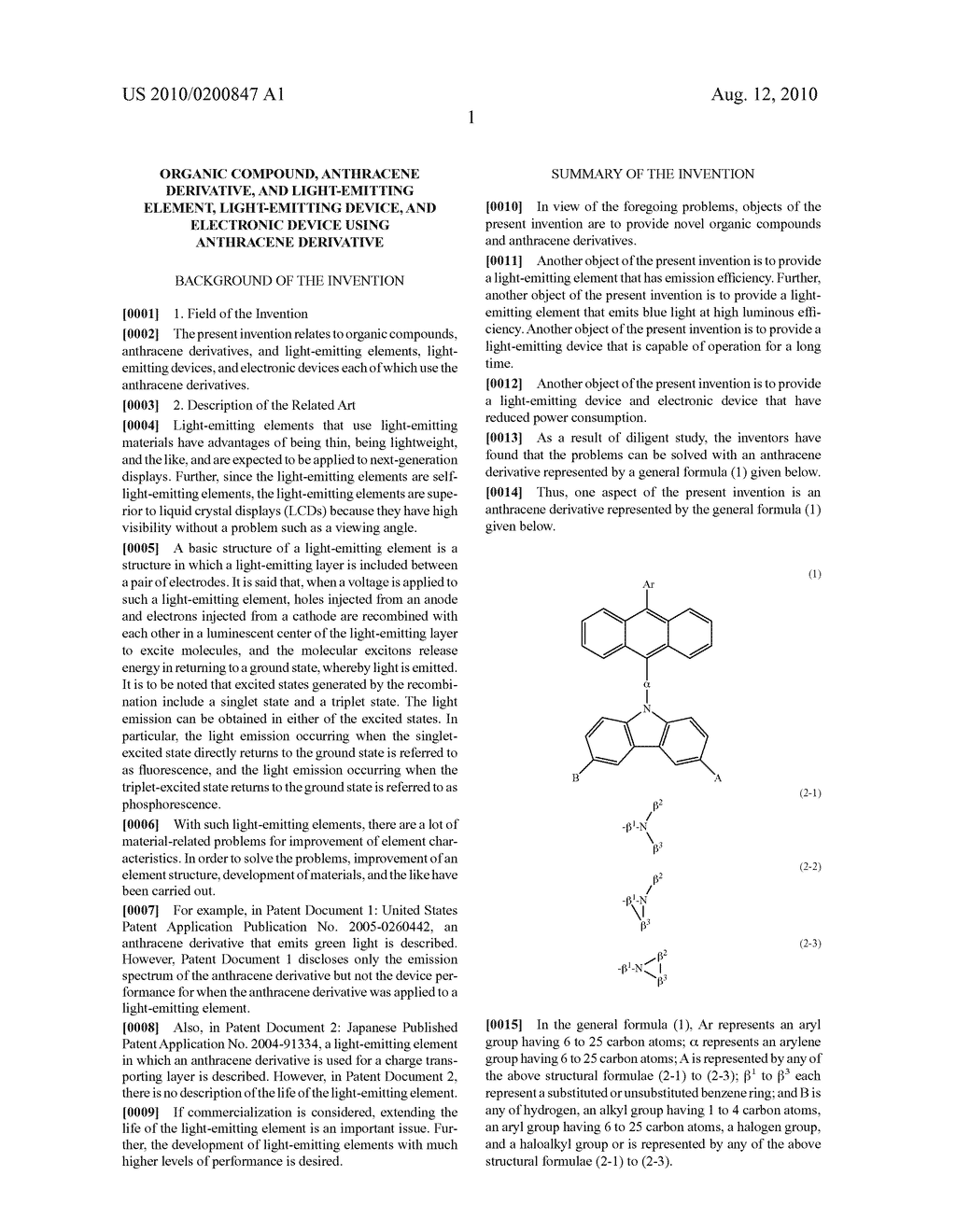 ORGANIC COMPOUND, ANTHRACENE DERIVATIVE, AND LIGHT-EMITTING ELEMENT, LIGHT-EMITTING DEVICE, AND ELECTRONIC DEVICE USING ANTHRACENE DERIVATIVE - diagram, schematic, and image 73