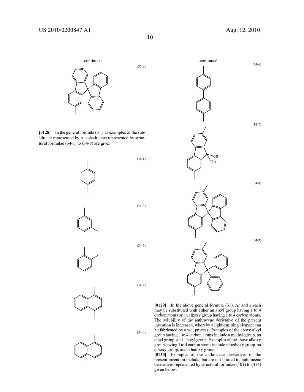 ORGANIC COMPOUND, ANTHRACENE DERIVATIVE, AND LIGHT-EMITTING ELEMENT, LIGHT-EMITTING DEVICE, AND ELECTRONIC DEVICE USING ANTHRACENE DERIVATIVE - diagram, schematic, and image 82