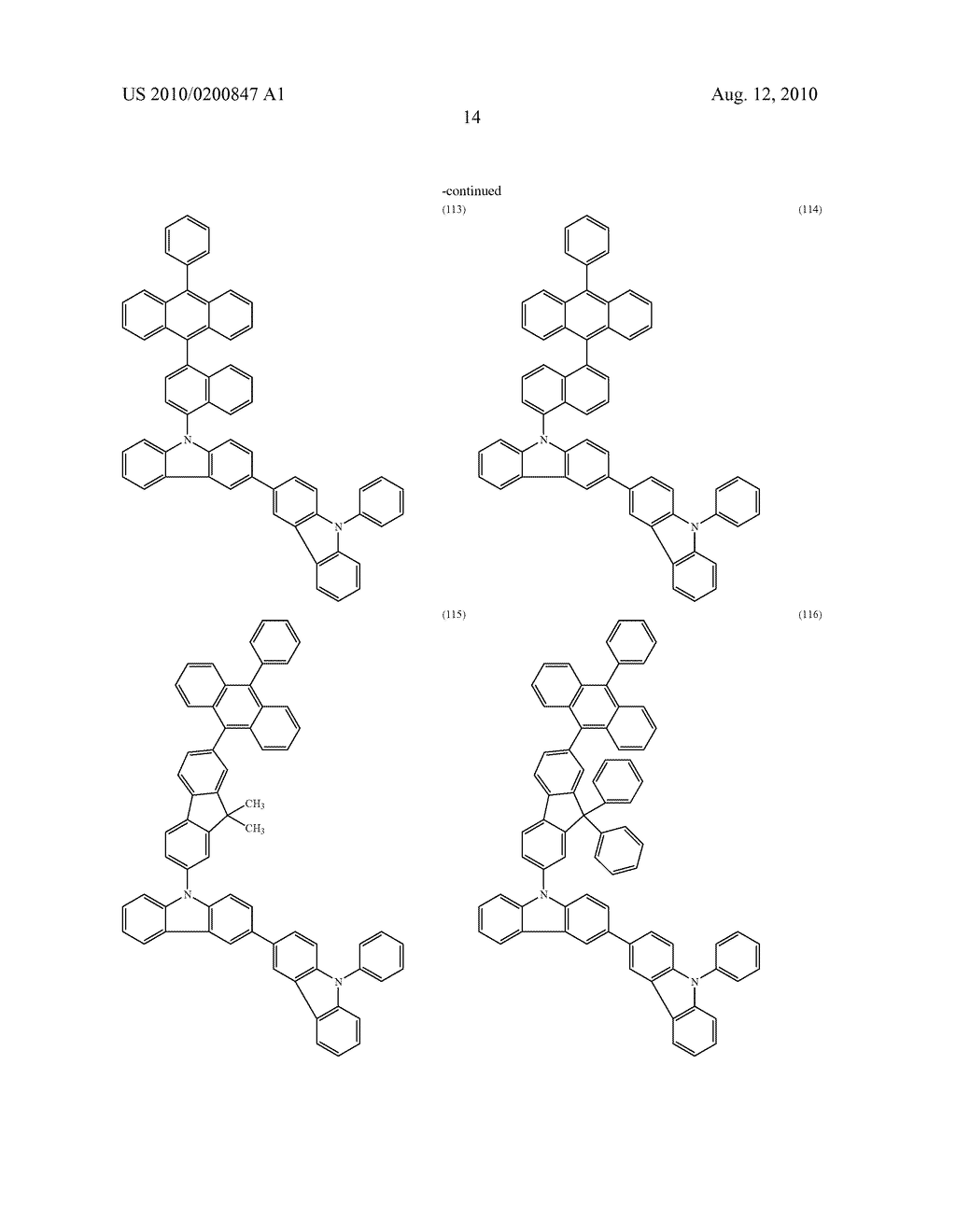 ORGANIC COMPOUND, ANTHRACENE DERIVATIVE, AND LIGHT-EMITTING ELEMENT, LIGHT-EMITTING DEVICE, AND ELECTRONIC DEVICE USING ANTHRACENE DERIVATIVE - diagram, schematic, and image 86