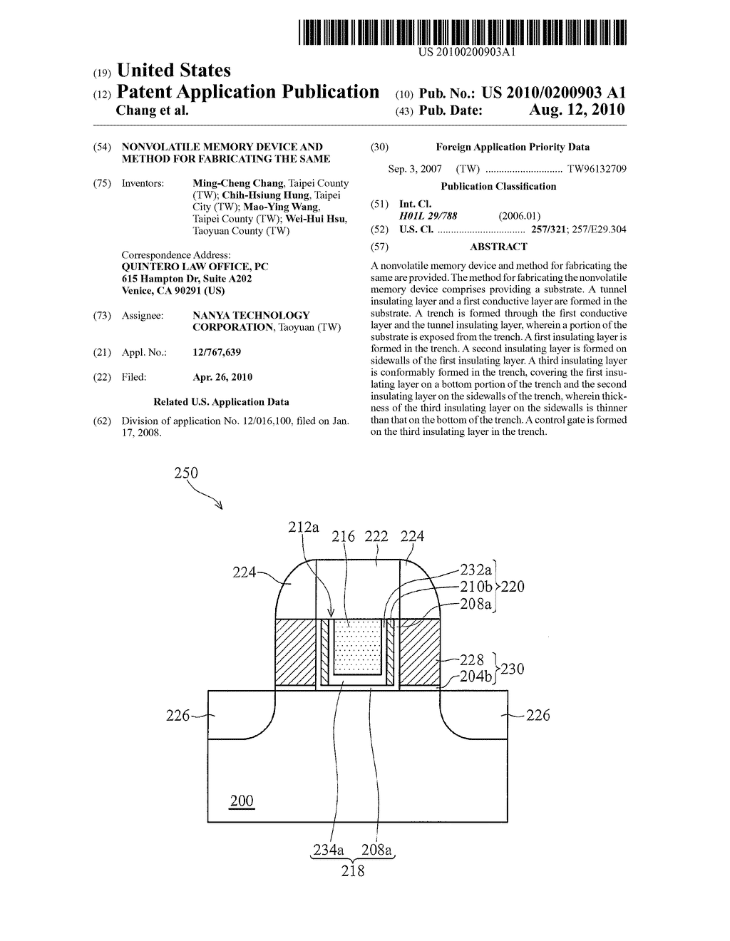 NONVOLATILE MEMORY DEVICE AND METHOD FOR FABRICATING THE SAME - diagram, schematic, and image 01