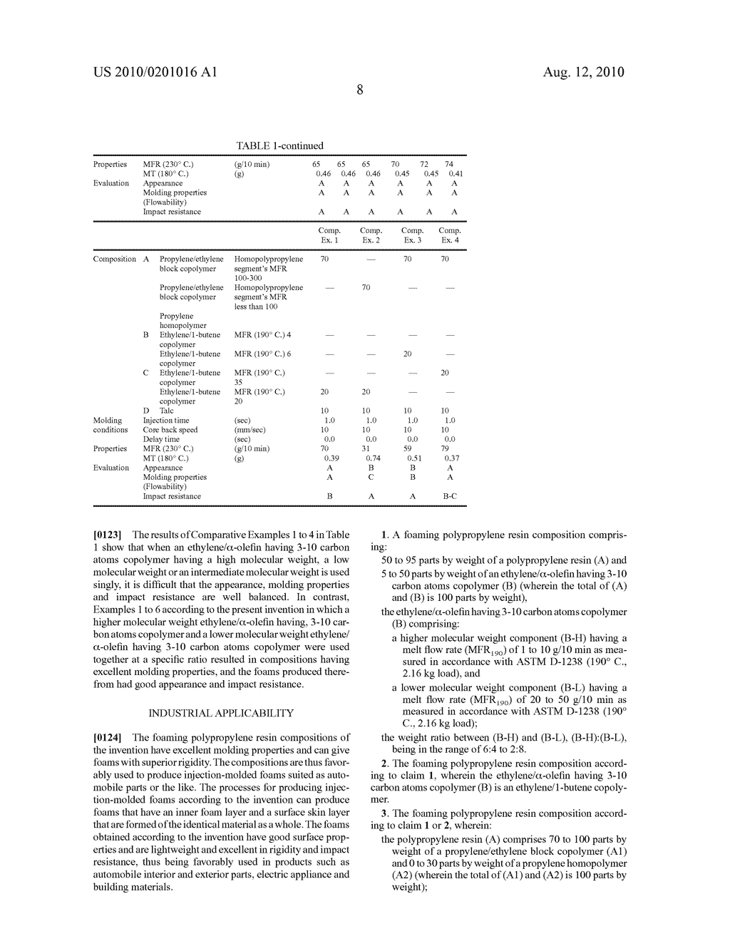 FOAMING POLYPROPYLENE RESIN COMPOSITION AND PROCESS FOR PRODUCING INJECTION-MOLDED FOAMS FROM THE COMPOSITION - diagram, schematic, and image 09