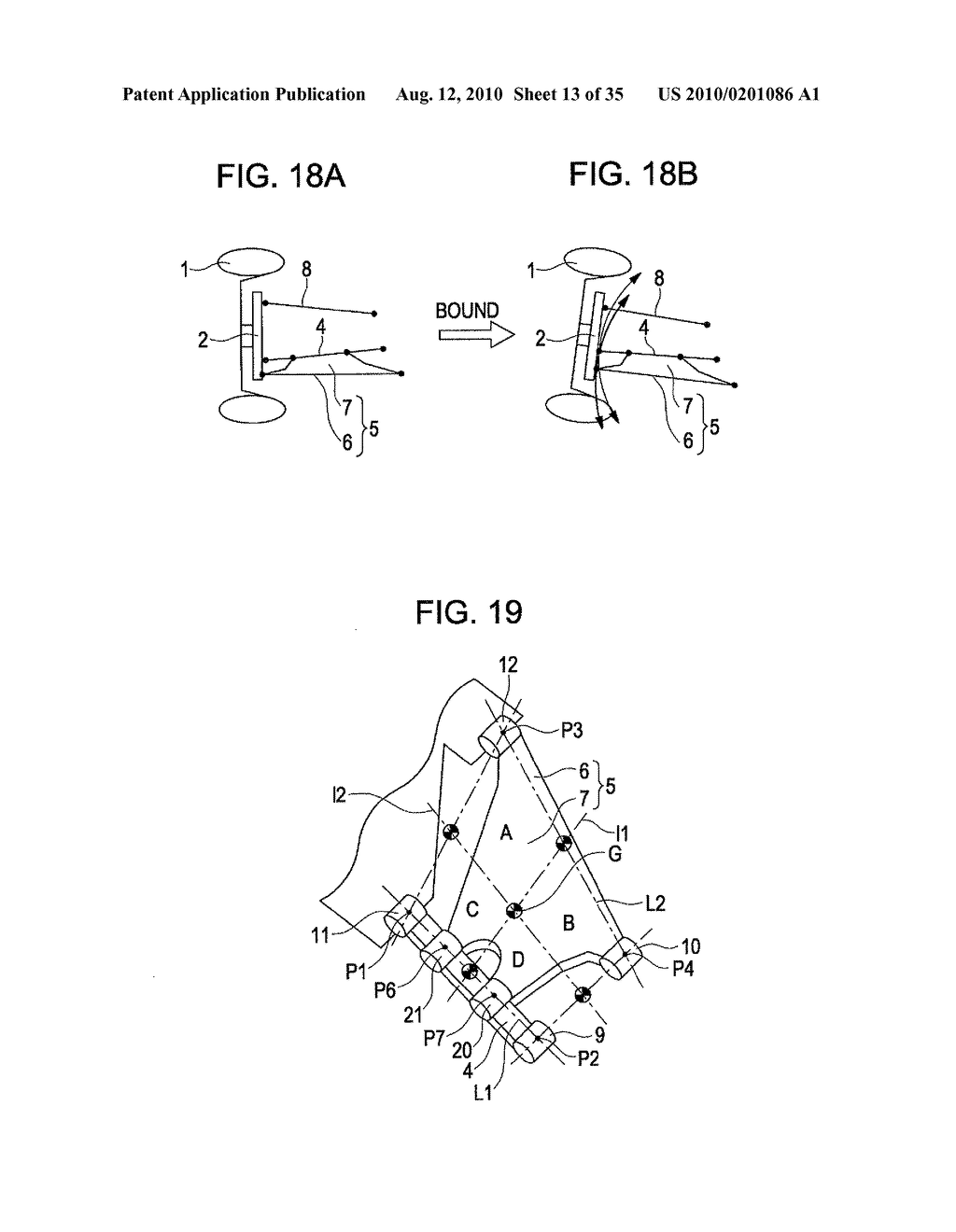 SUSPENSION DEVICE AND METHOD FOR SUPPORTING A WHEEL - diagram, schematic, and image 14