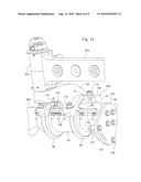 Suspension Arrangement For Rear Castered Wheels On A Work Machine diagram and image