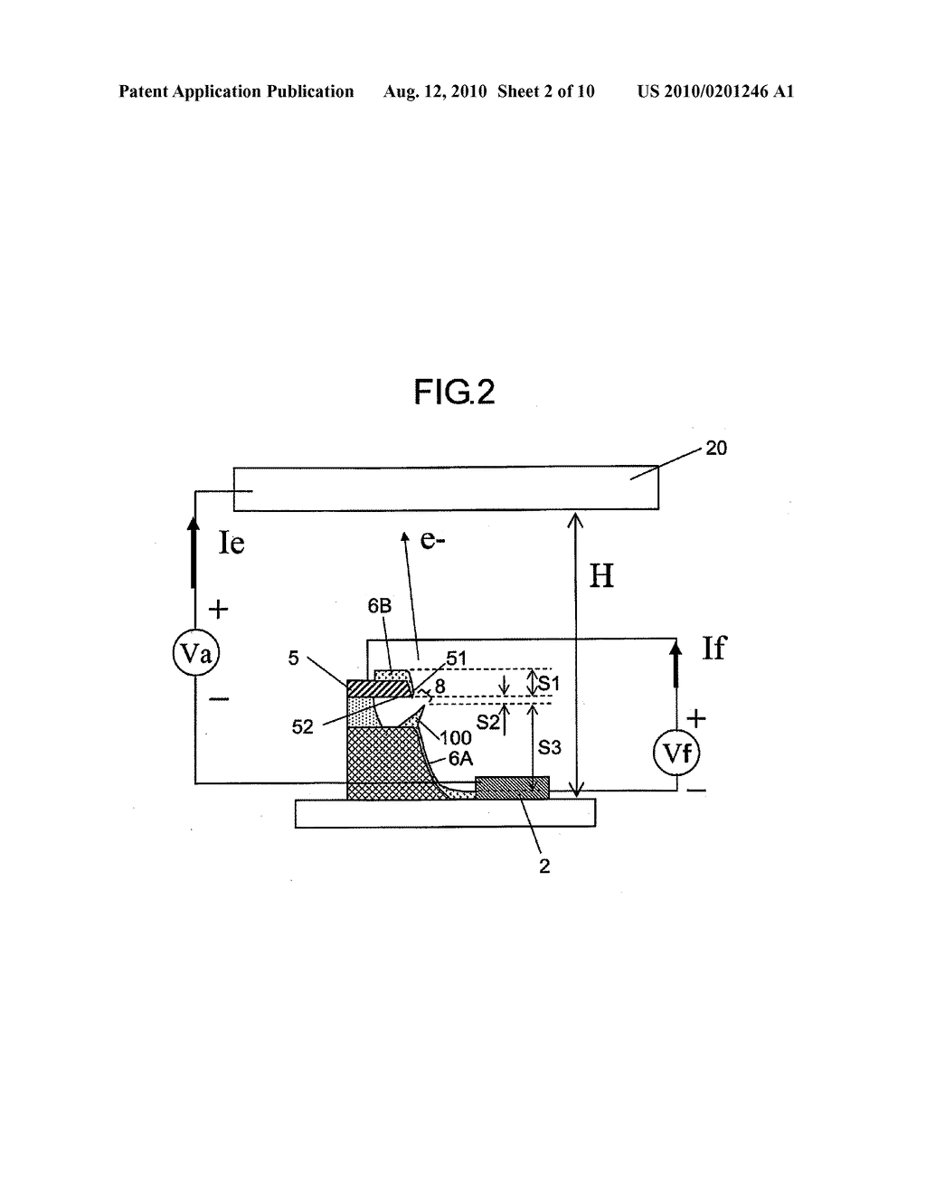 ELECTRON-EMITTING DEVICE AND IMAGE DISPLAY APPARATUS USING THE SAME - diagram, schematic, and image 03