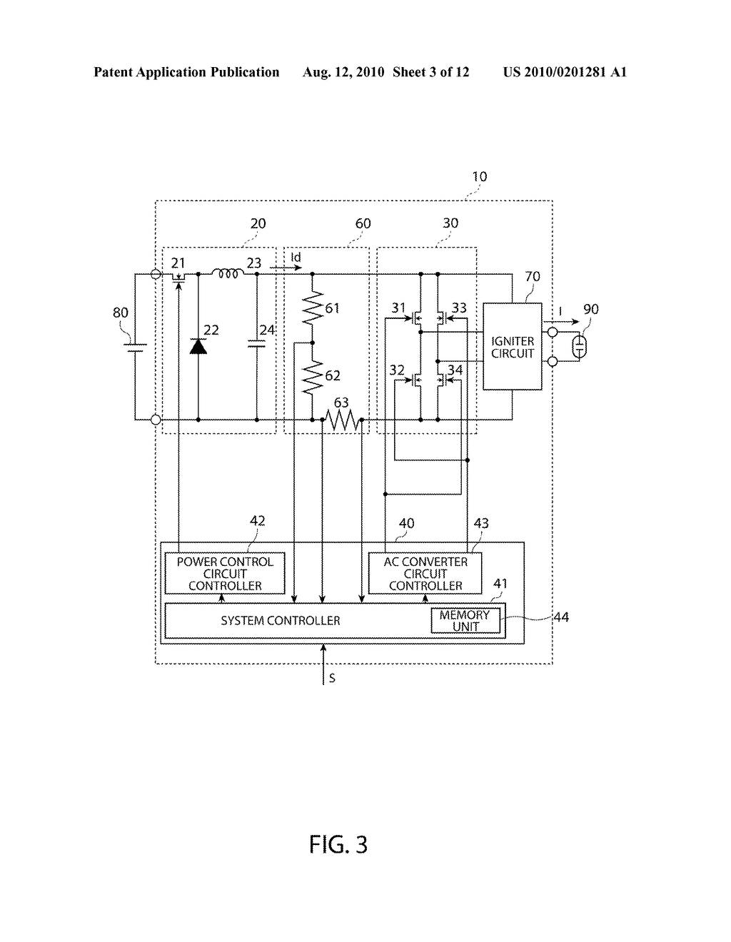 DISCHARGE LAMP LIGHTING DEVICE, METHOD OF DRIVING DISCHARGE LAMP, AND PROJECTOR - diagram, schematic, and image 04