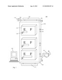 BATTERY CHARGING APPARATUS HAVING A CHUTE AND METHOD OF RECHARGING A BATTERY diagram and image