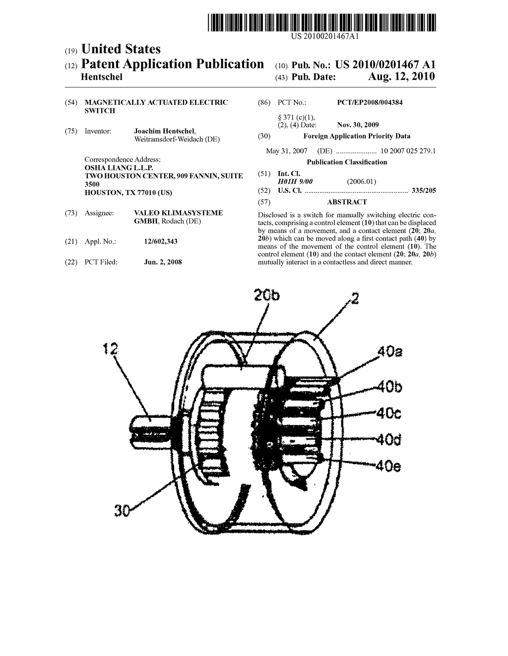 MAGNETICALLY ACTUATED ELECTRIC SWITCH - diagram, schematic, and image 01