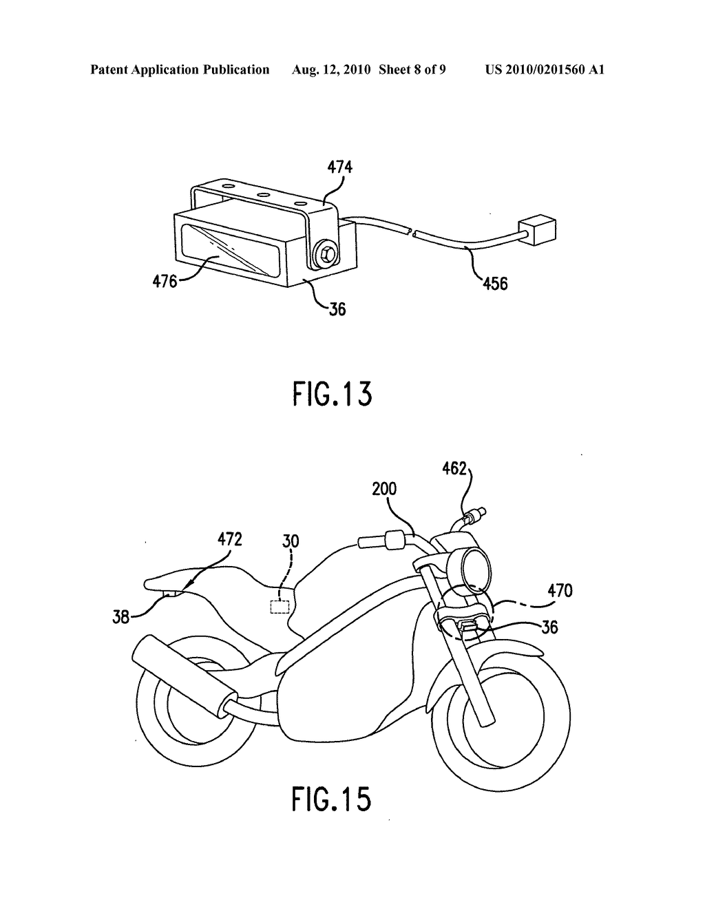 Motorcycle radar detection system - diagram, schematic, and image 09