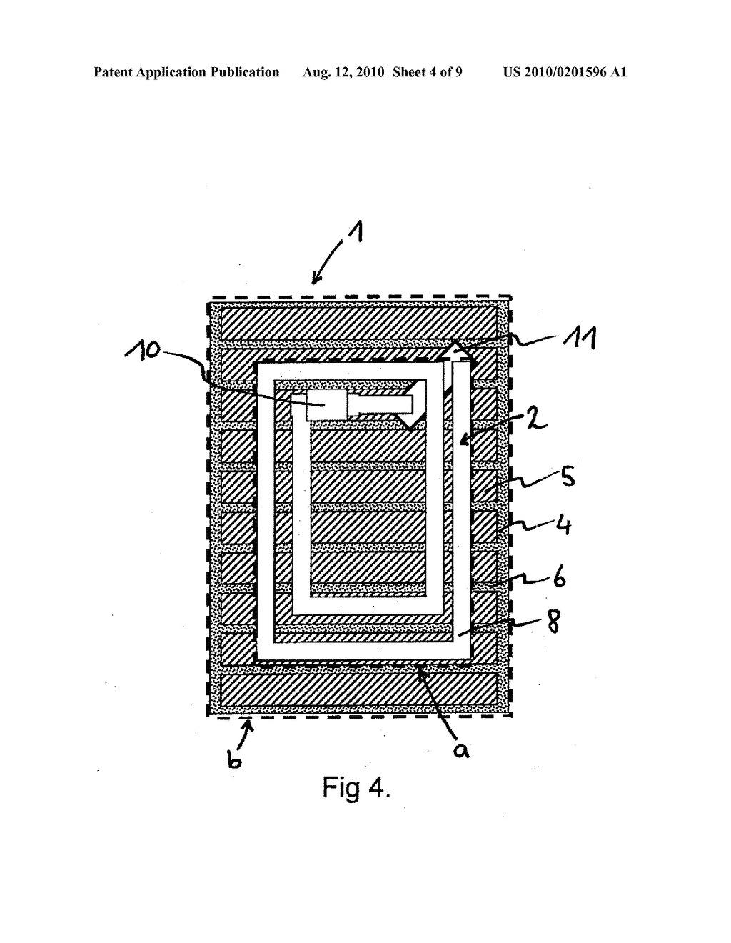 APPARATUS, METHOD AND USE FOR SCREENING THE MAGNETIC FIELD OF AN RFID TRANSPONDER - diagram, schematic, and image 05