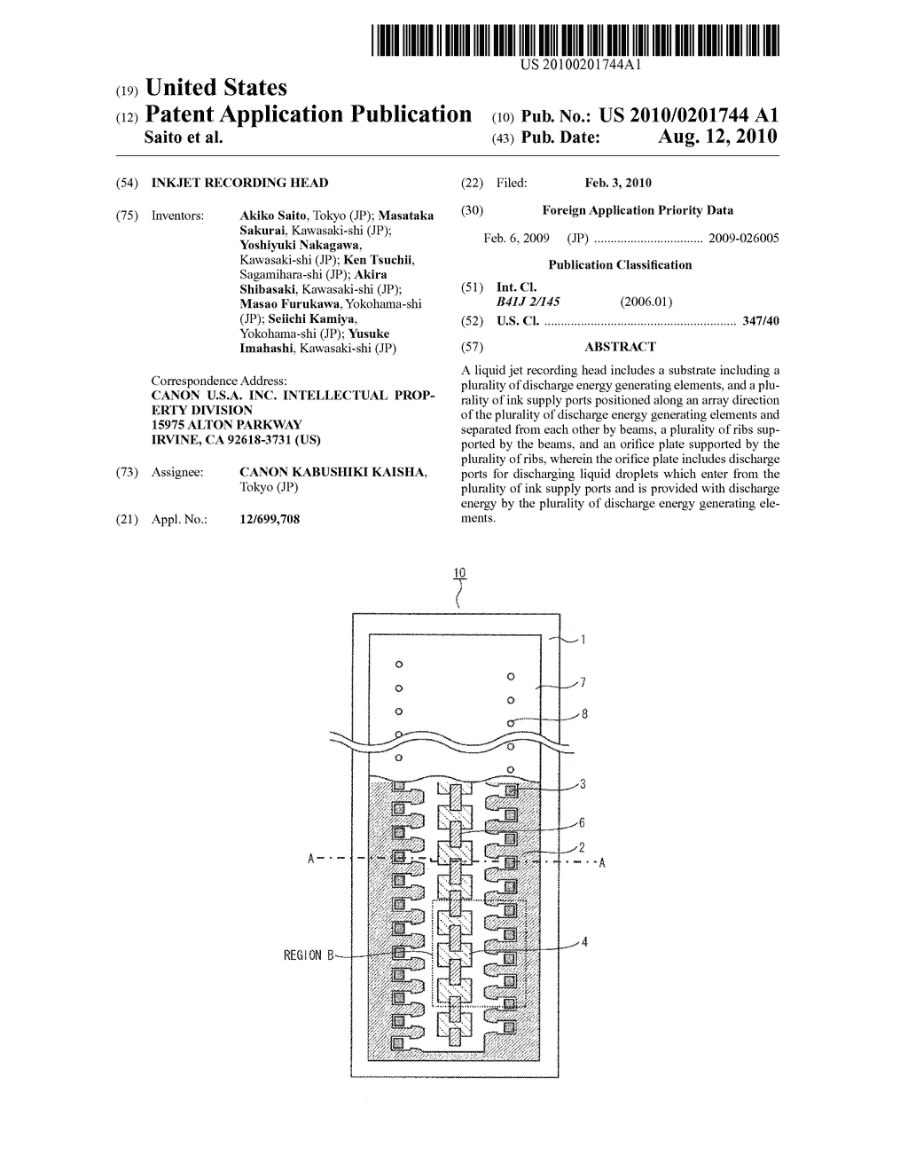 INKJET RECORDING HEAD - diagram, schematic, and image 01