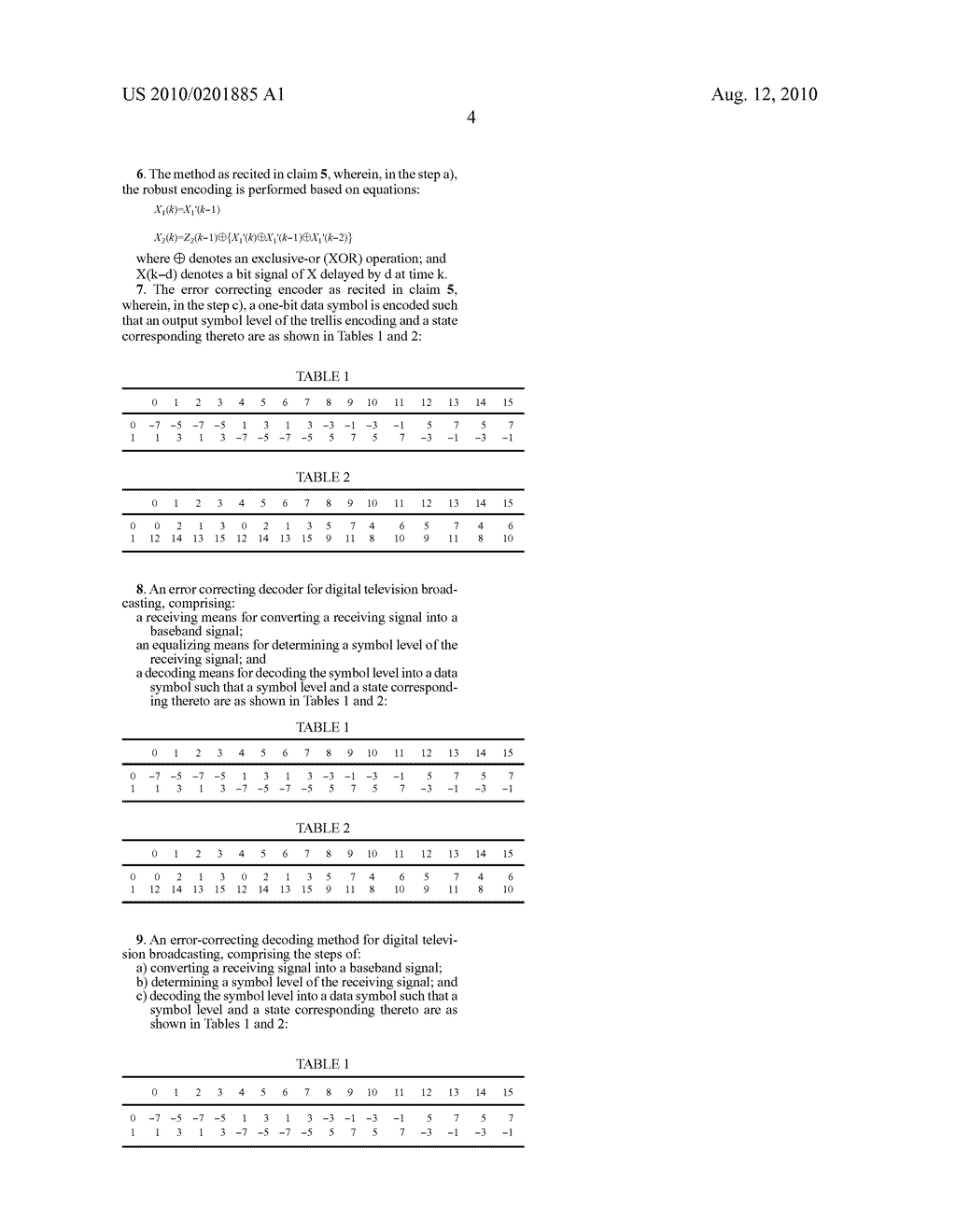 ENCODER OF E-8VSB FORWARD ERROR CORRECTION FOR DIGITAL TELEVISION SYSTEM OF ATSC - diagram, schematic, and image 08