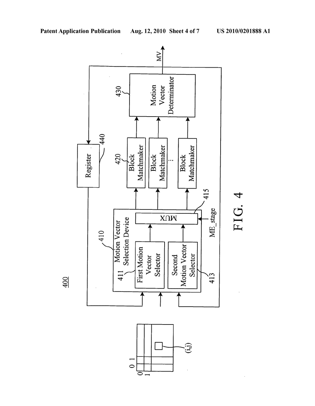 Motion vector estimator for reducing film judder - diagram, schematic, and image 05