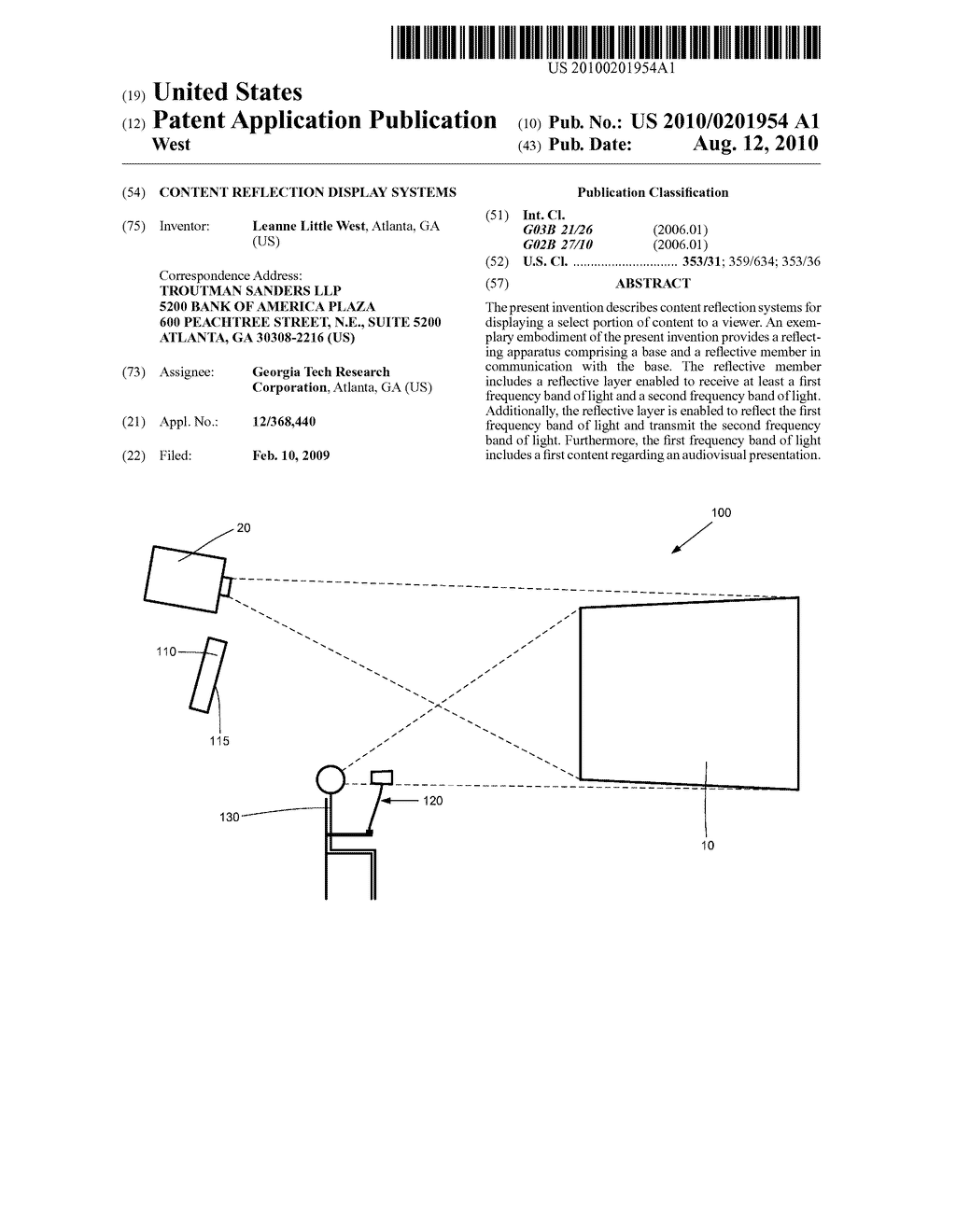 CONTENT REFLECTION DISPLAY SYSTEMS - diagram, schematic, and image 01