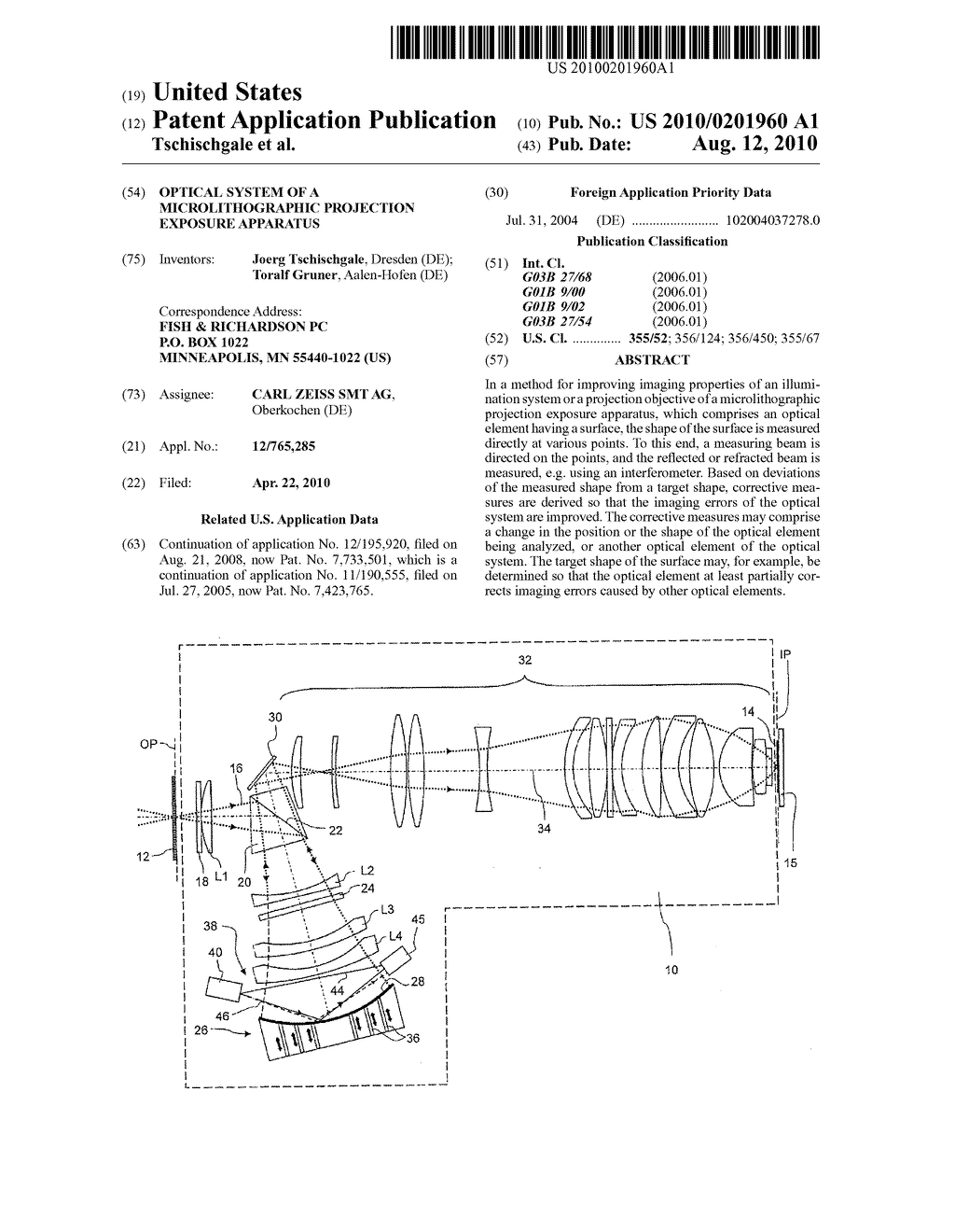 OPTICAL SYSTEM OF A MICROLITHOGRAPHIC PROJECTION EXPOSURE APPARATUS - diagram, schematic, and image 01