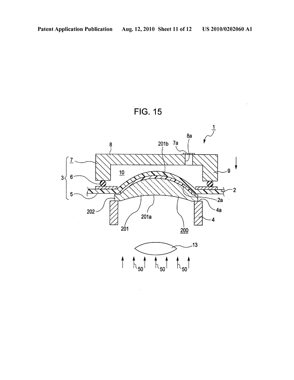 Apparatus for manufacturing optical element, method of manufacturing optical element, optical element, and imaging device - diagram, schematic, and image 12