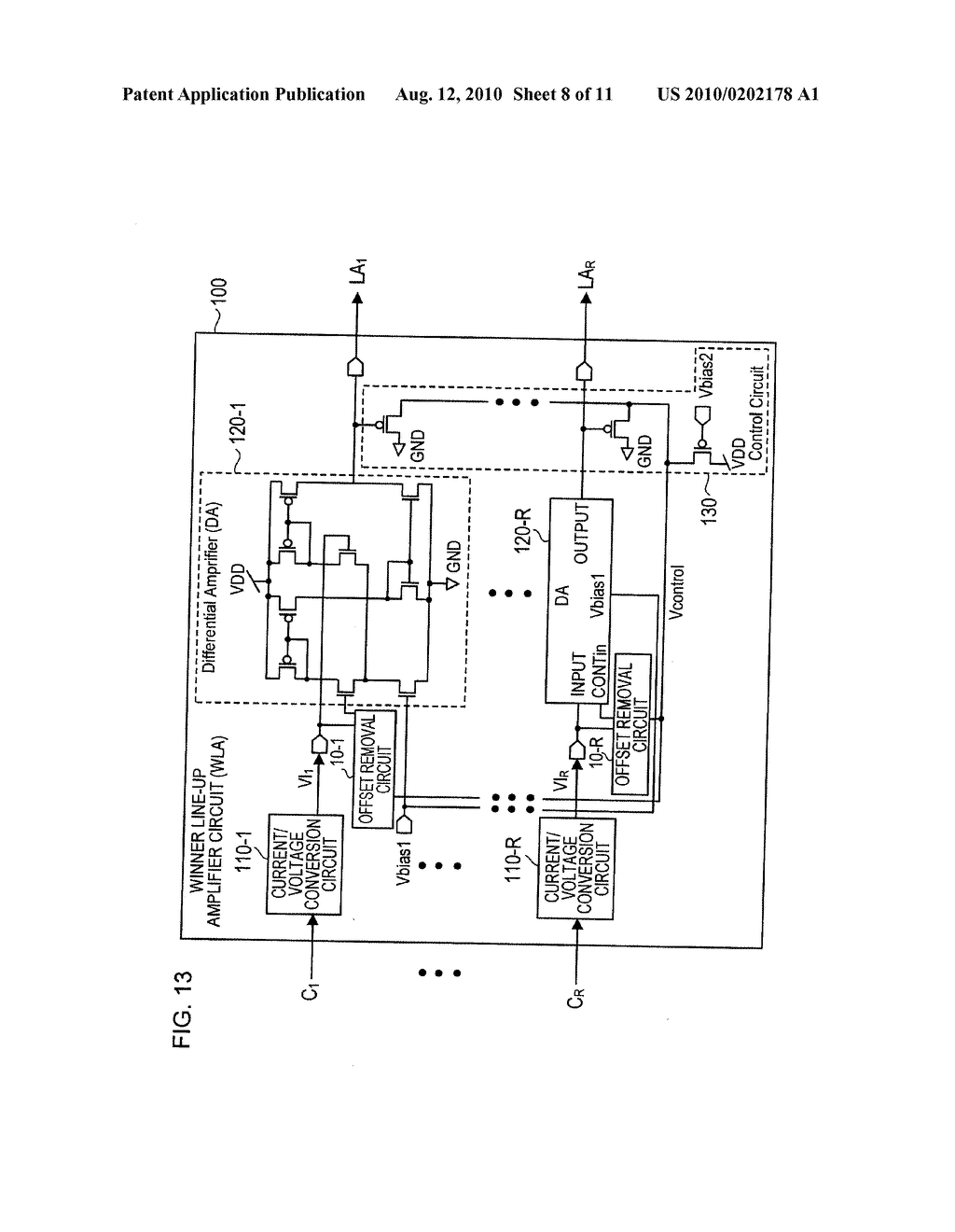 OFFSET REMOVAL CIRCUIT, ASSOCIATIVE MEMORY INCLUDING THE SAME, AND OFFSET VOLTAGE REMOVAL METHOD - diagram, schematic, and image 09