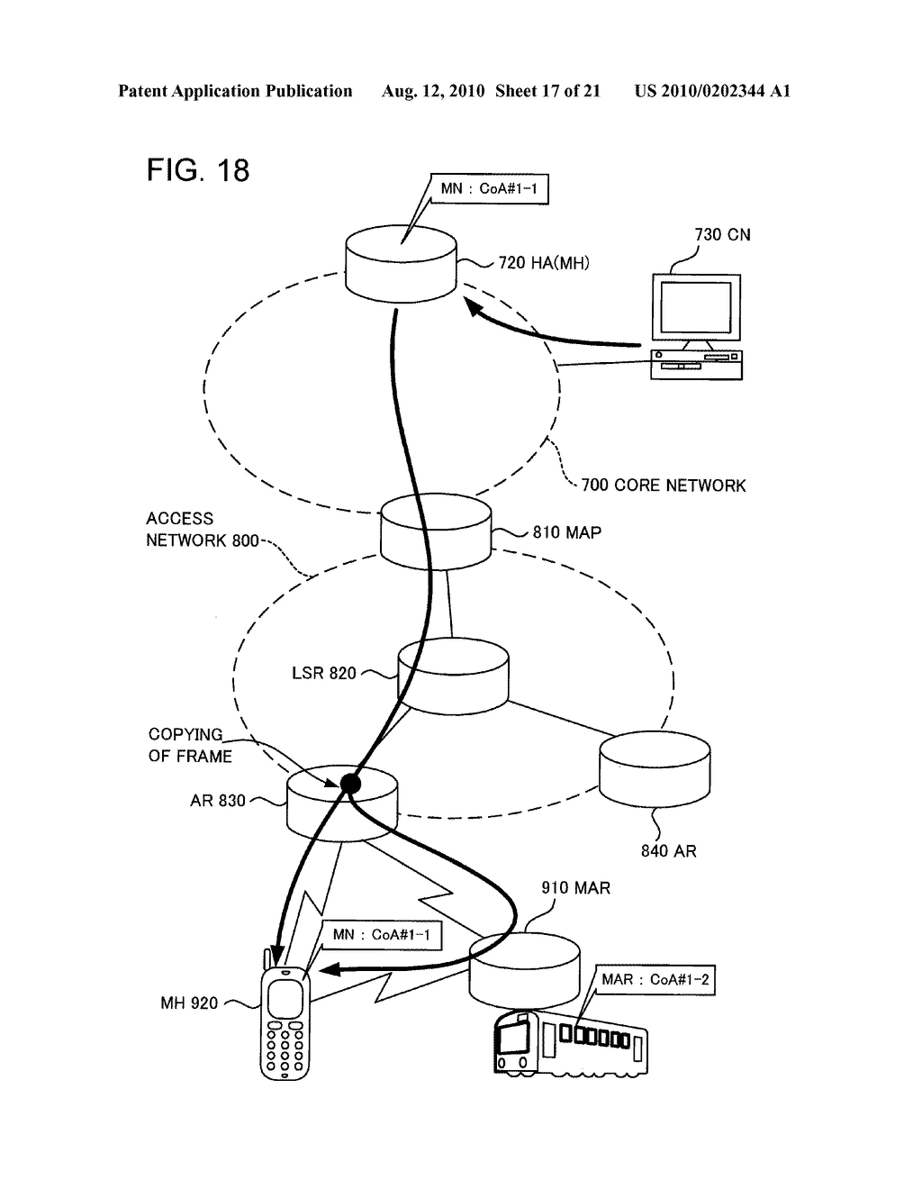 MOBILE COMMUNICATION CONTROL METHOD, DATA COMMUNICATION DEVICE, MOBILE BASE STATION, AND MOBILE TERMINAL - diagram, schematic, and image 18
