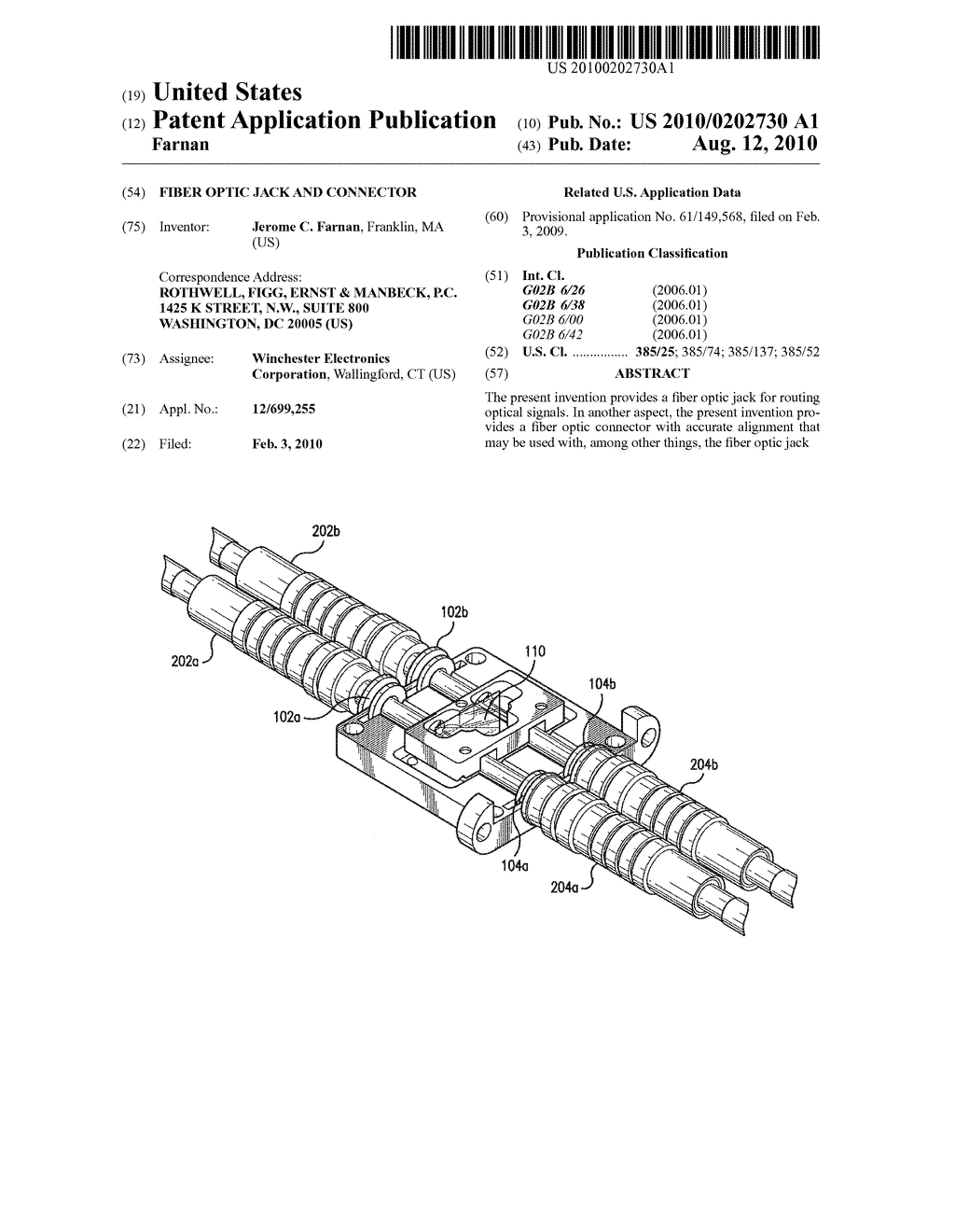 FIBER OPTIC JACK AND CONNECTOR - diagram, schematic, and image 01