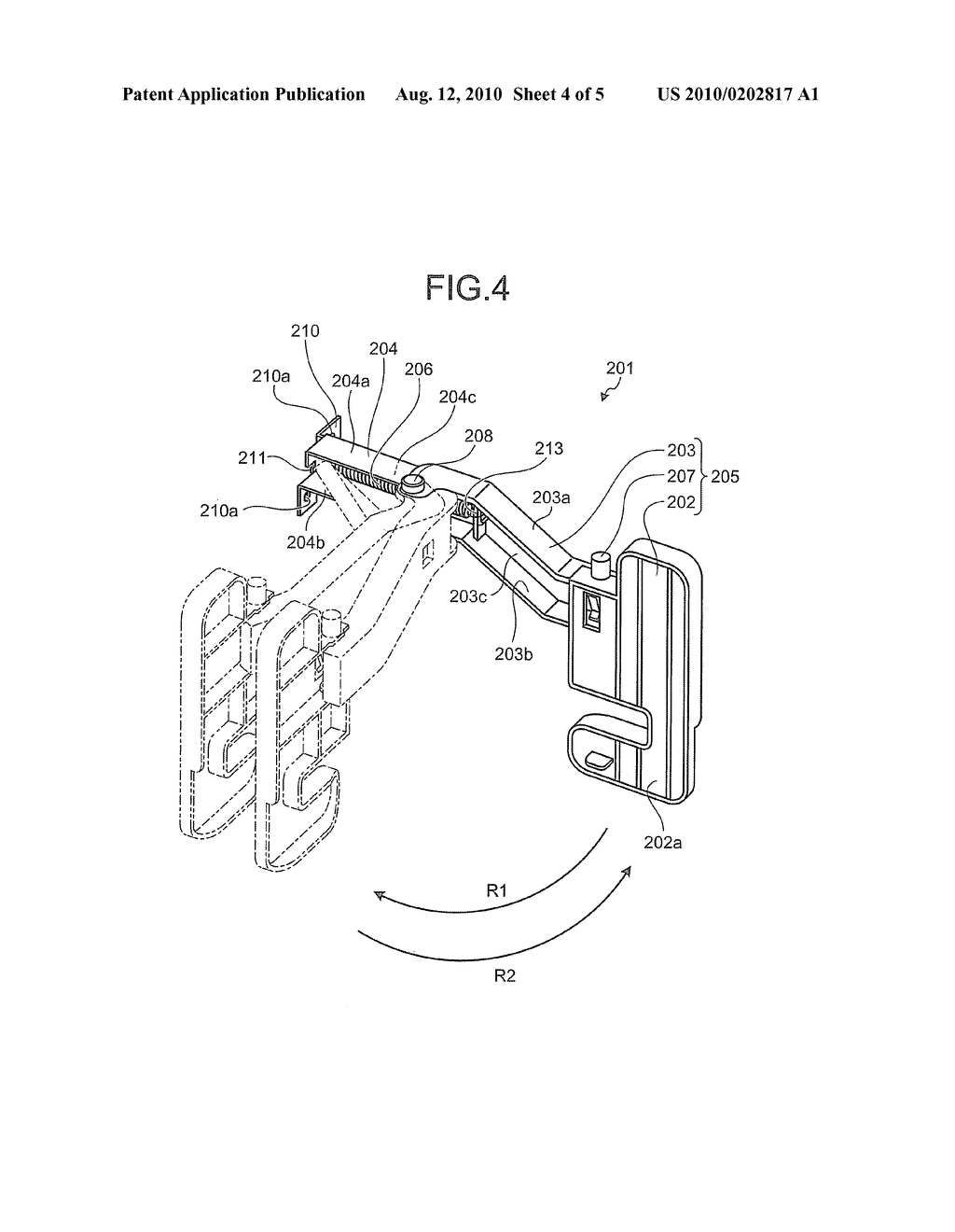 ROLL PAPER HOLDING APPARATUS, PRINTING APPARATUS AND HOLDING METHOD OF ROLL PAPER HOLDING APPARATUS - diagram, schematic, and image 05