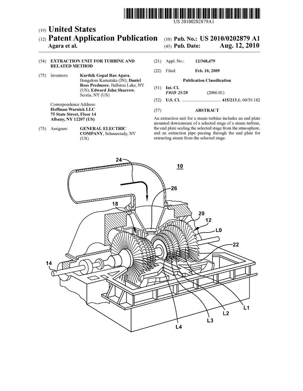 EXTRACTION UNIT FOR TURBINE AND RELATED METHOD - diagram, schematic, and image 01