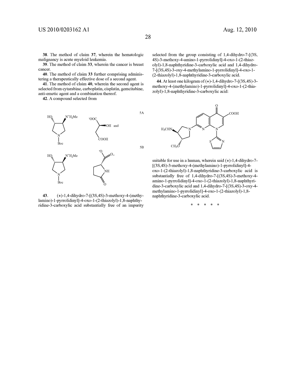 Method of preparing (+)-1,4-dihydro-7-[(3S,4S)-3-methoxy-4-(methylamino)-1-pyrrolidinyl]-4-ox- o-1-(2-thiazolyl)-1,8-naphthyridine-3-carboxylic acid - diagram, schematic, and image 29