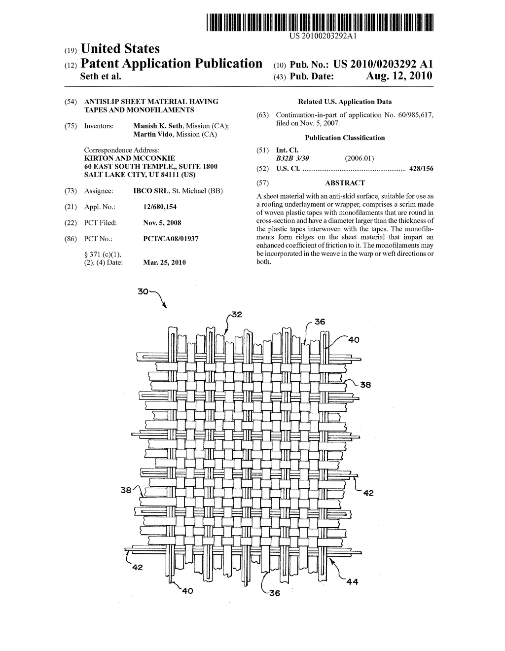 ANTISLIP SHEET MATERIAL HAVING TAPES AND MONOFILAMENTS - diagram, schematic, and image 01