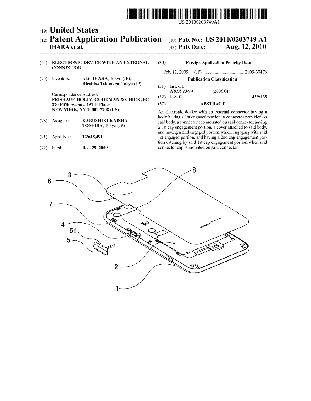 ELECTRONIC DEVICE WITH AN EXTERNAL CONNECTOR - diagram, schematic, and image 01