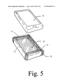 One Piece Co-formed Exterior Hard Shell Case with an Elastomeric Liner for Mobile Electronic Devices diagram and image