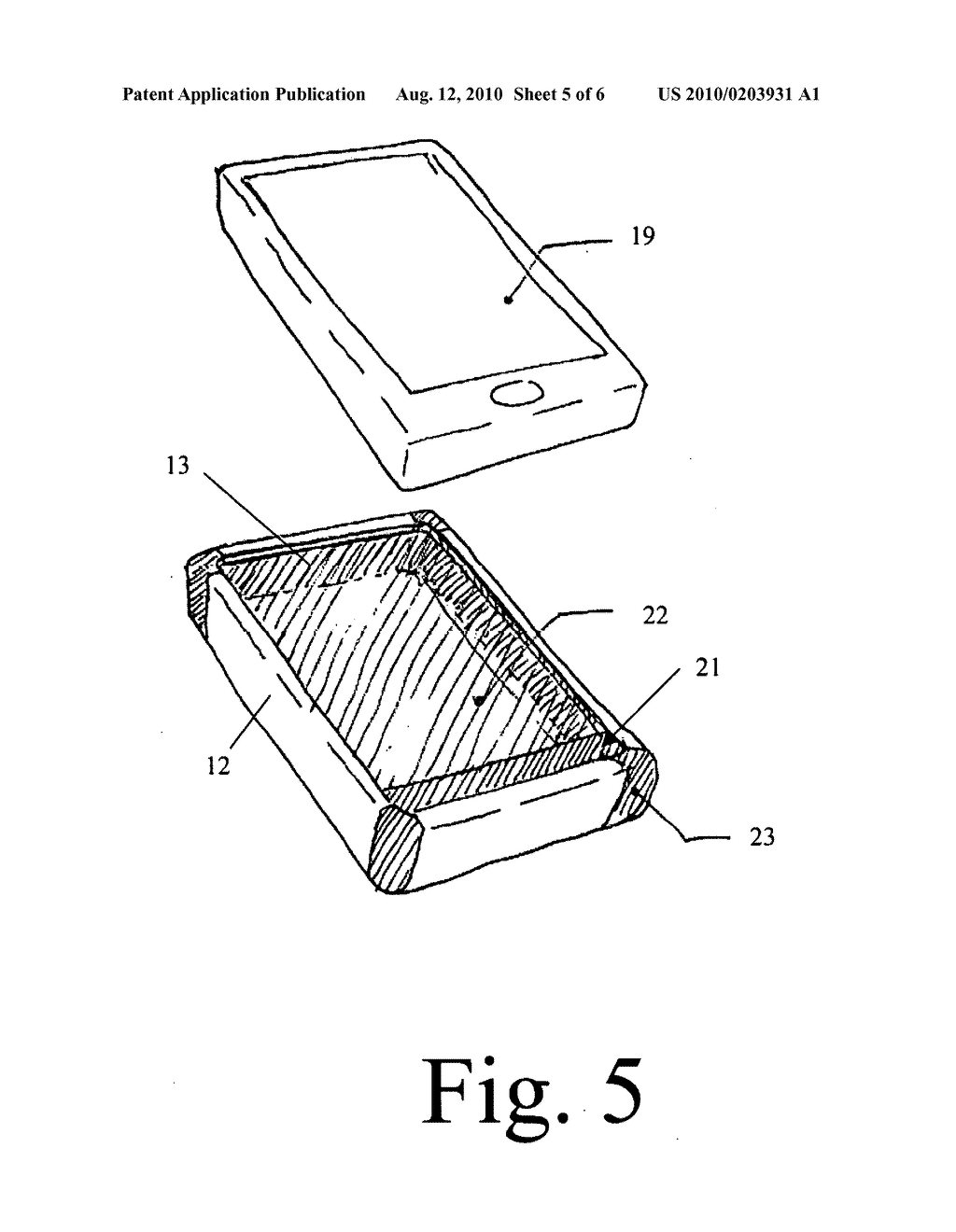 One Piece Co-formed Exterior Hard Shell Case with an Elastomeric Liner for Mobile Electronic Devices - diagram, schematic, and image 06