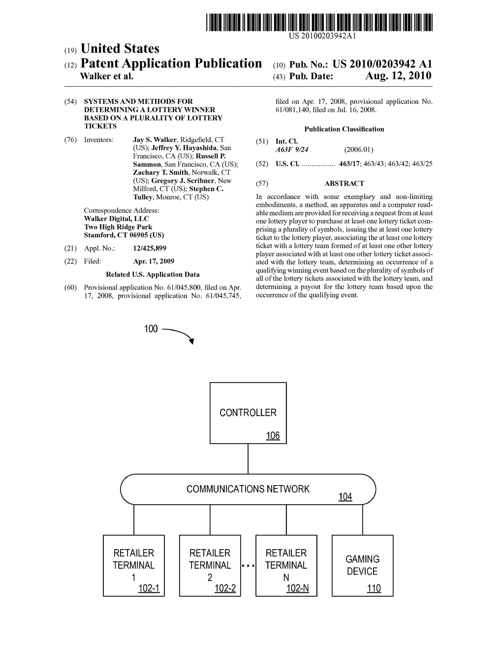 SYSTEMS AND METHODS FOR DETERMINING A LOTTERY WINNER BASED ON A PLURALITY OF LOTTERY TICKETS - diagram, schematic, and image 01