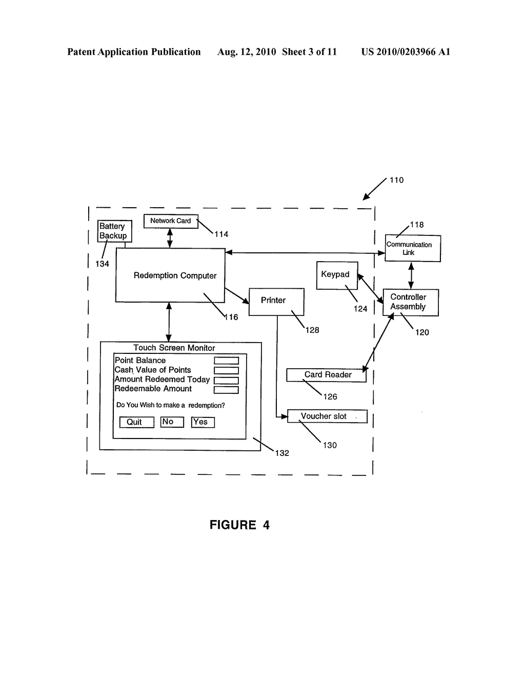 CASHLESS GAMING SYSTEM: APPARATUS AND METHOD - diagram, schematic, and image 04