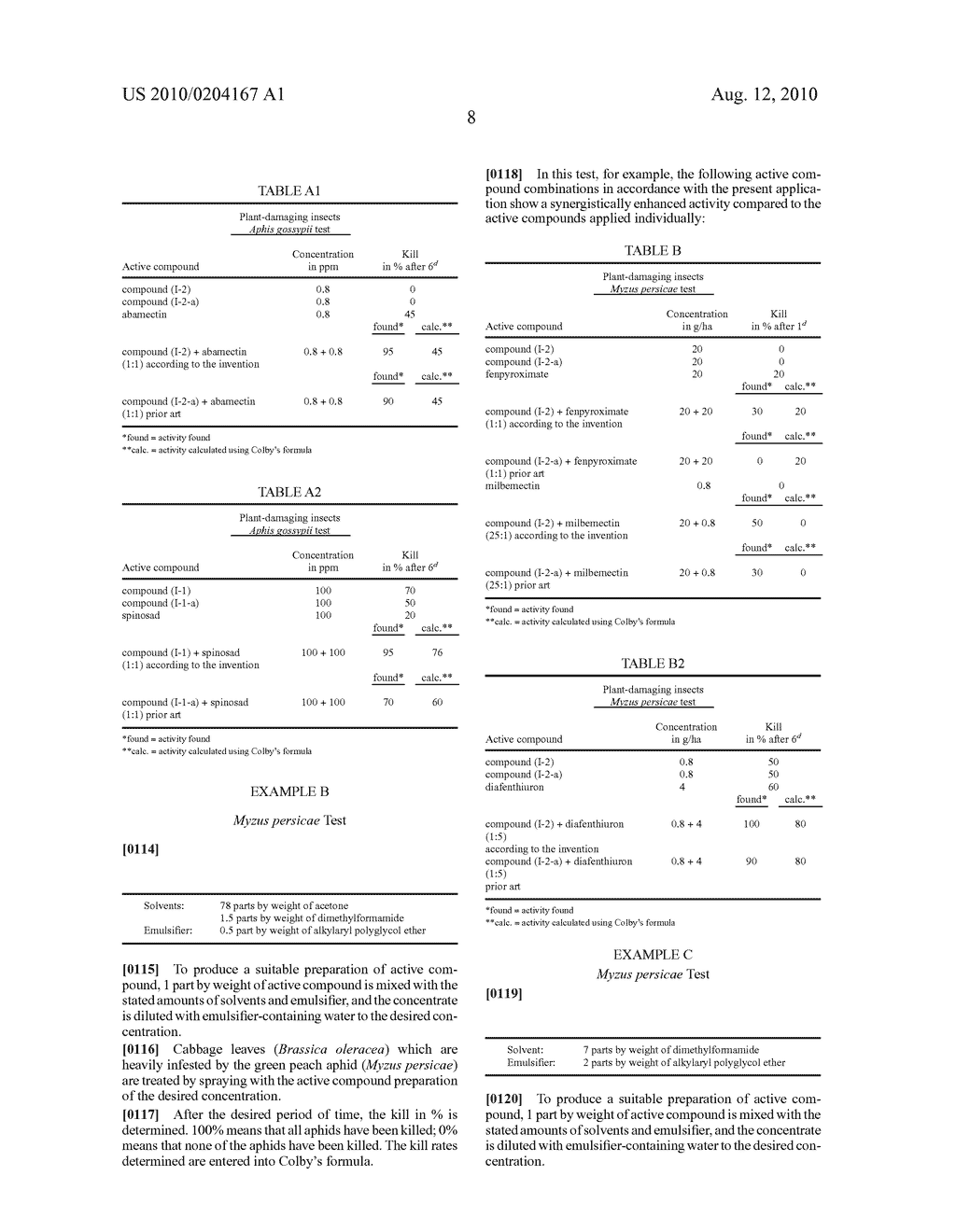 ACTIVE COMPOUND COMBINATIONS HAVING INSECTICIDAL AND ACARICIDAL PROPERTIES - diagram, schematic, and image 09