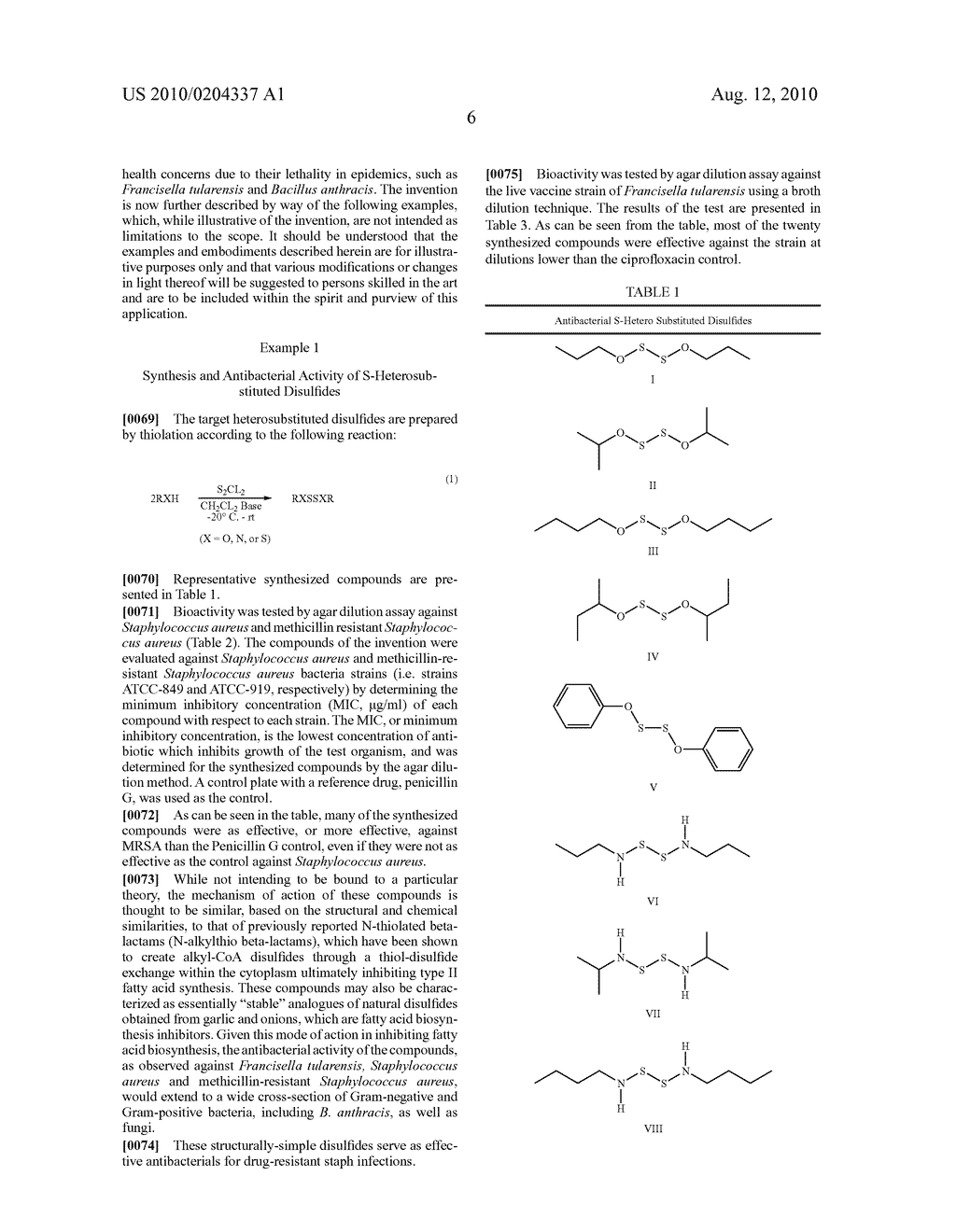 ANTIBACTERIAL S-HETEROSUBSTITUTED DISULFIDES - diagram, schematic, and image 09