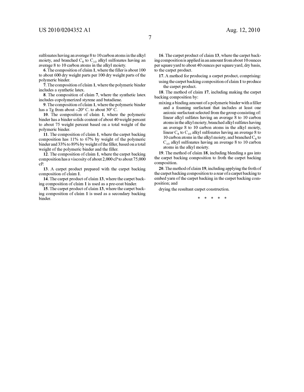 CARPET BACKING COMPOSITION - diagram, schematic, and image 08