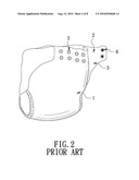 CLOTH DIAPER THE SIZE OF WHICH IS ADJUSTABLE diagram and image