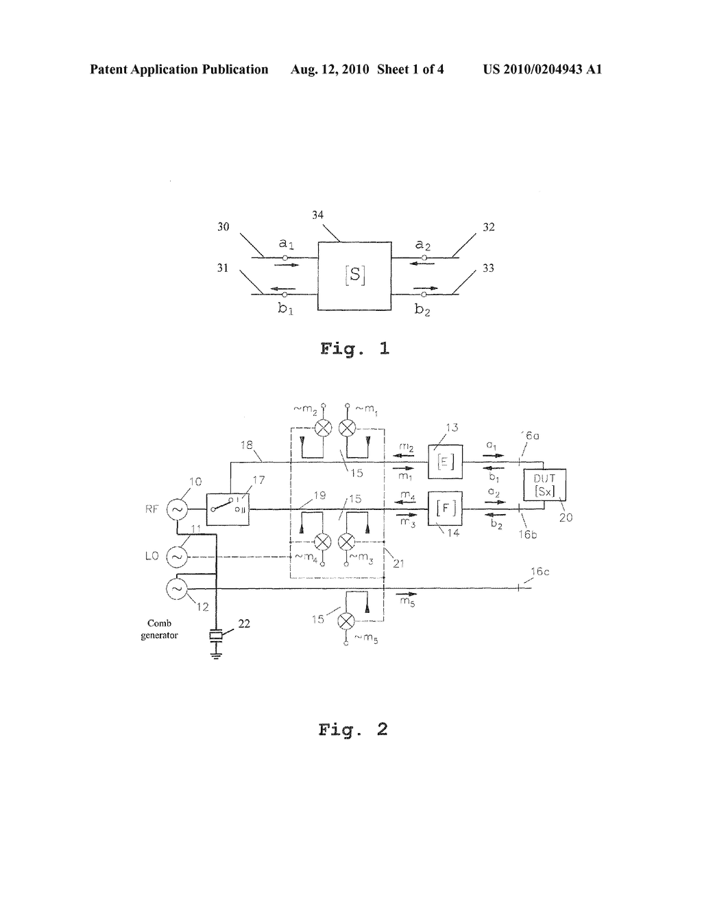 METHOD AND DEVICE FOR THE CALIBRATION OF NETWORK ANALYZERS USING A COMB GENERATOR - diagram, schematic, and image 02