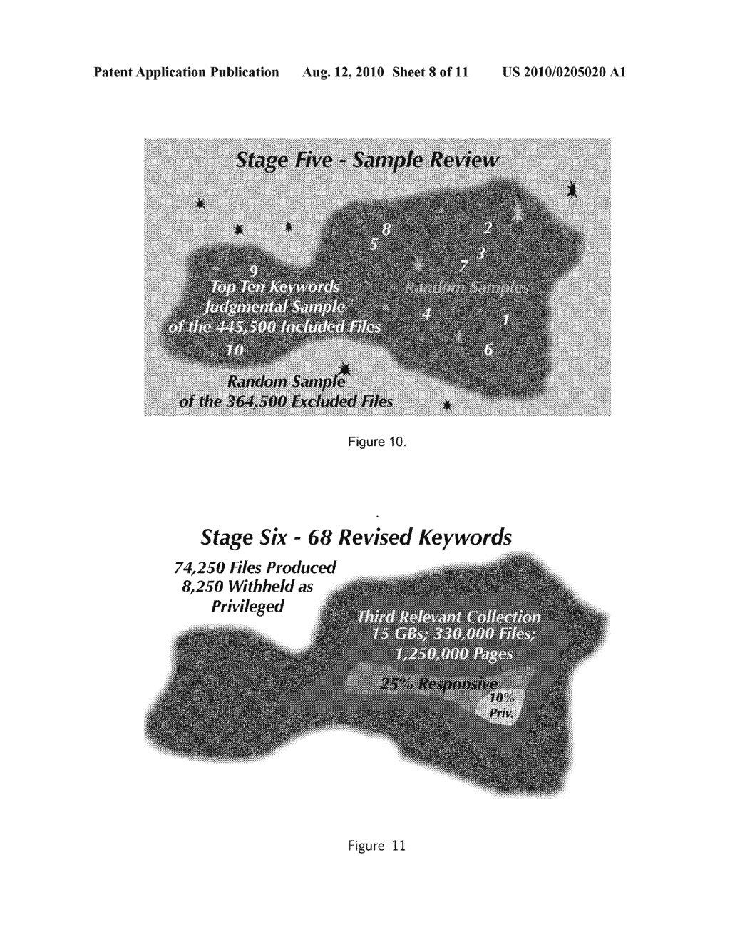 SYSTEM AND METHOD FOR ESTABLISHING, MANAGING, AND CONTROLLING THE TIME, COST, AND QUALITY OF INFORMATION RETRIEVAL AND PRODUCTION IN ELECTRONIC DISCOVERY - diagram, schematic, and image 09