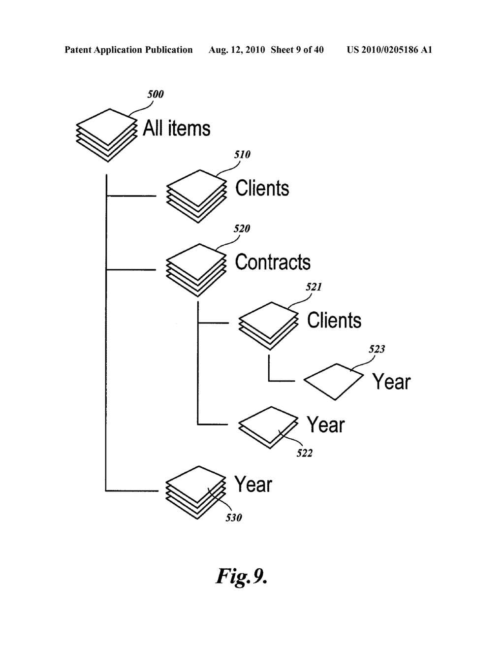 SYSTEM AND METHOD FOR FILTERING AND ORGANIZING ITEMS BASED ON COMMON ELEMENTS - diagram, schematic, and image 10