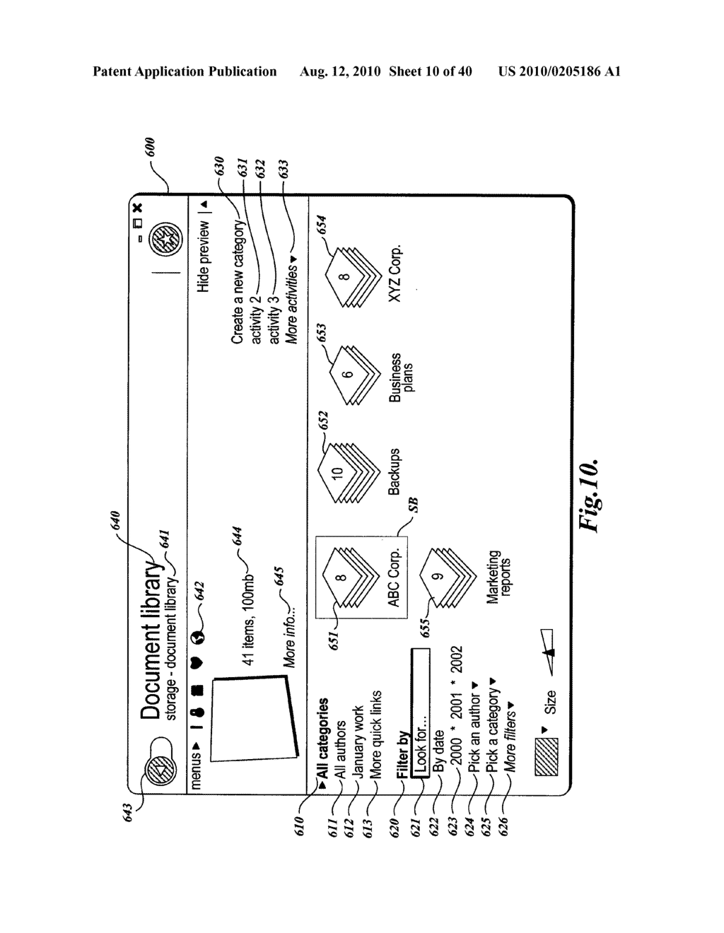 SYSTEM AND METHOD FOR FILTERING AND ORGANIZING ITEMS BASED ON COMMON ELEMENTS - diagram, schematic, and image 11