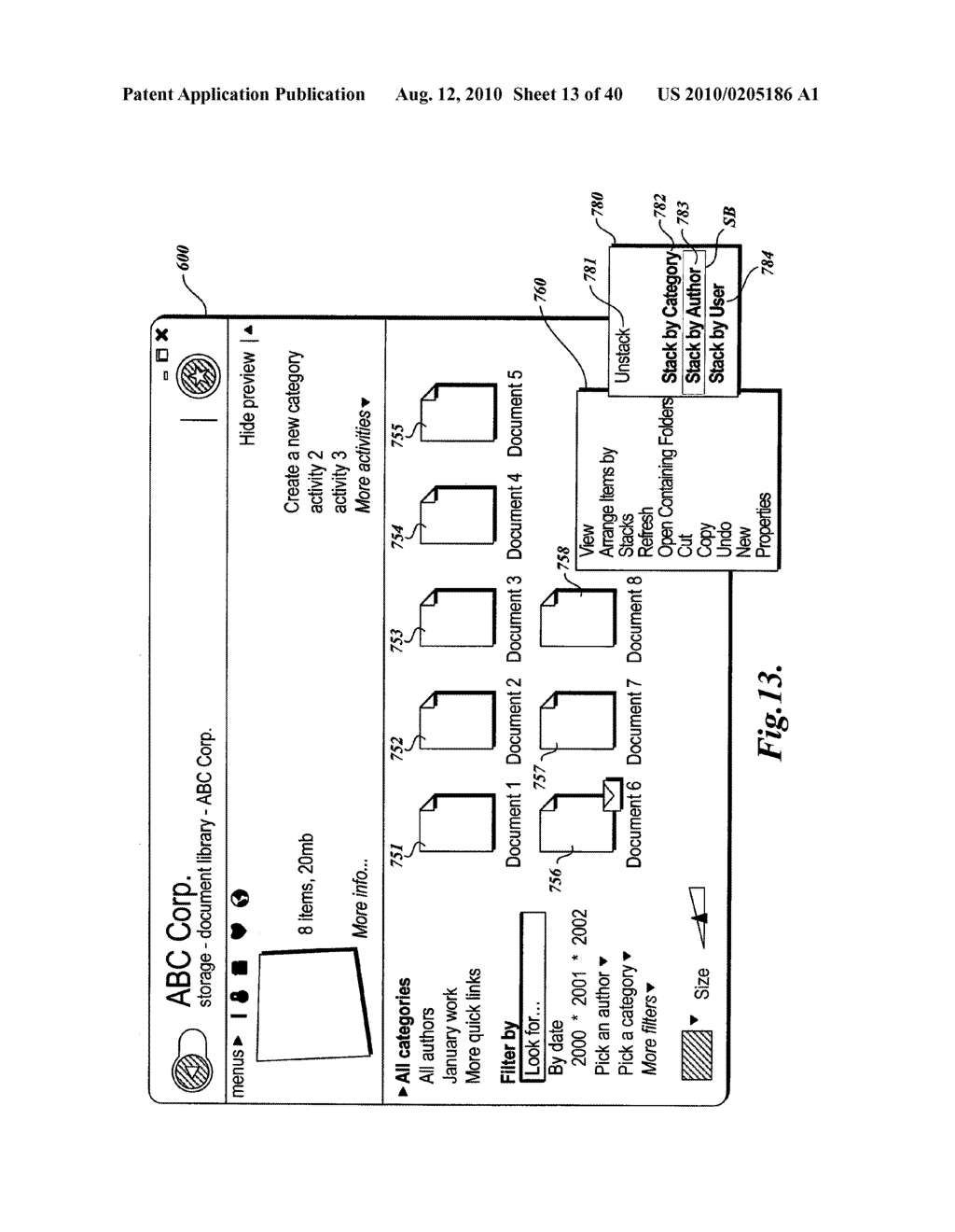 SYSTEM AND METHOD FOR FILTERING AND ORGANIZING ITEMS BASED ON COMMON ELEMENTS - diagram, schematic, and image 14