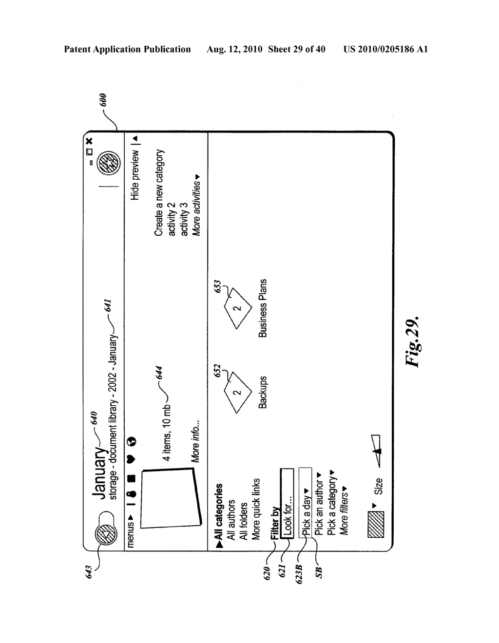 SYSTEM AND METHOD FOR FILTERING AND ORGANIZING ITEMS BASED ON COMMON ELEMENTS - diagram, schematic, and image 30