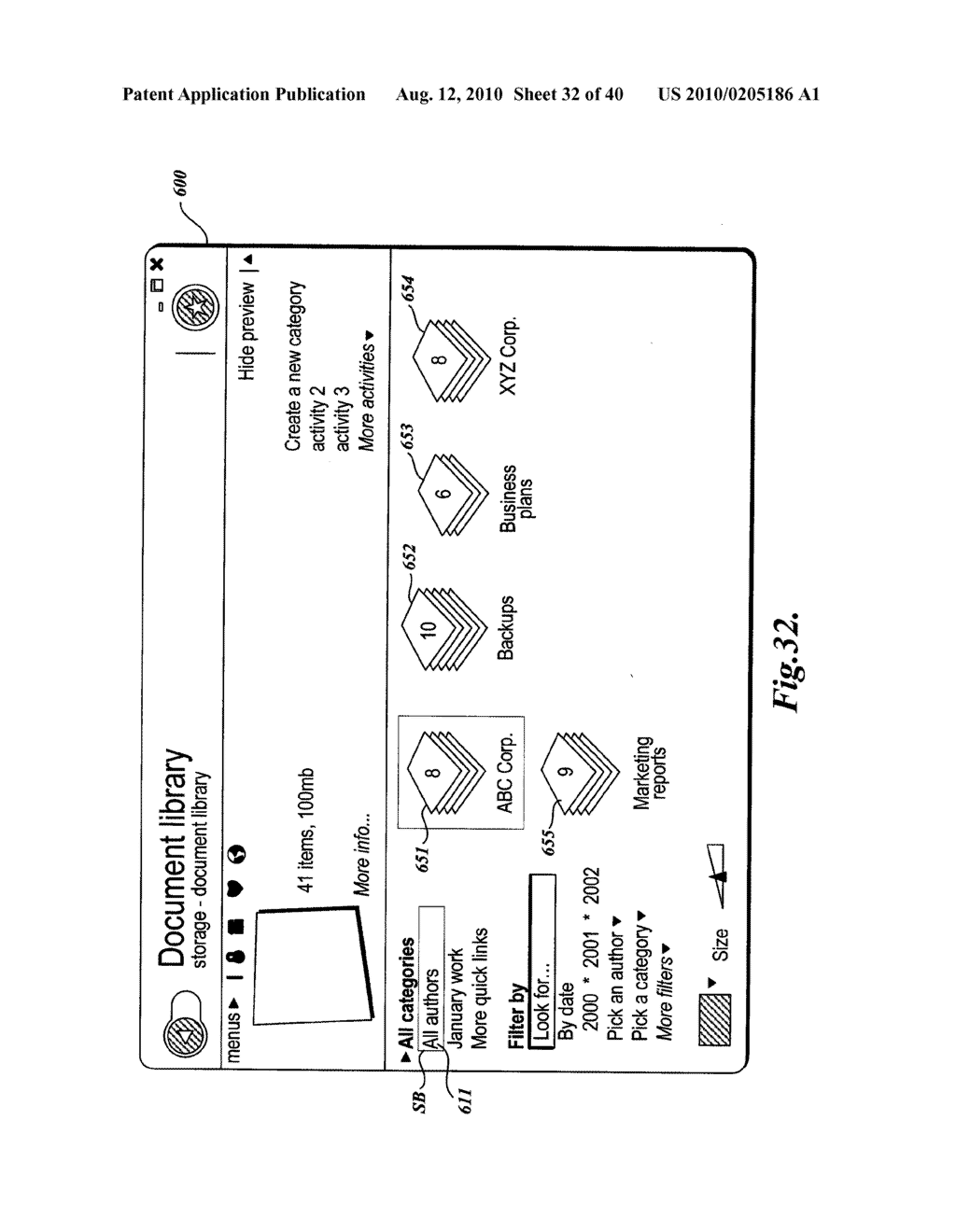 SYSTEM AND METHOD FOR FILTERING AND ORGANIZING ITEMS BASED ON COMMON ELEMENTS - diagram, schematic, and image 33