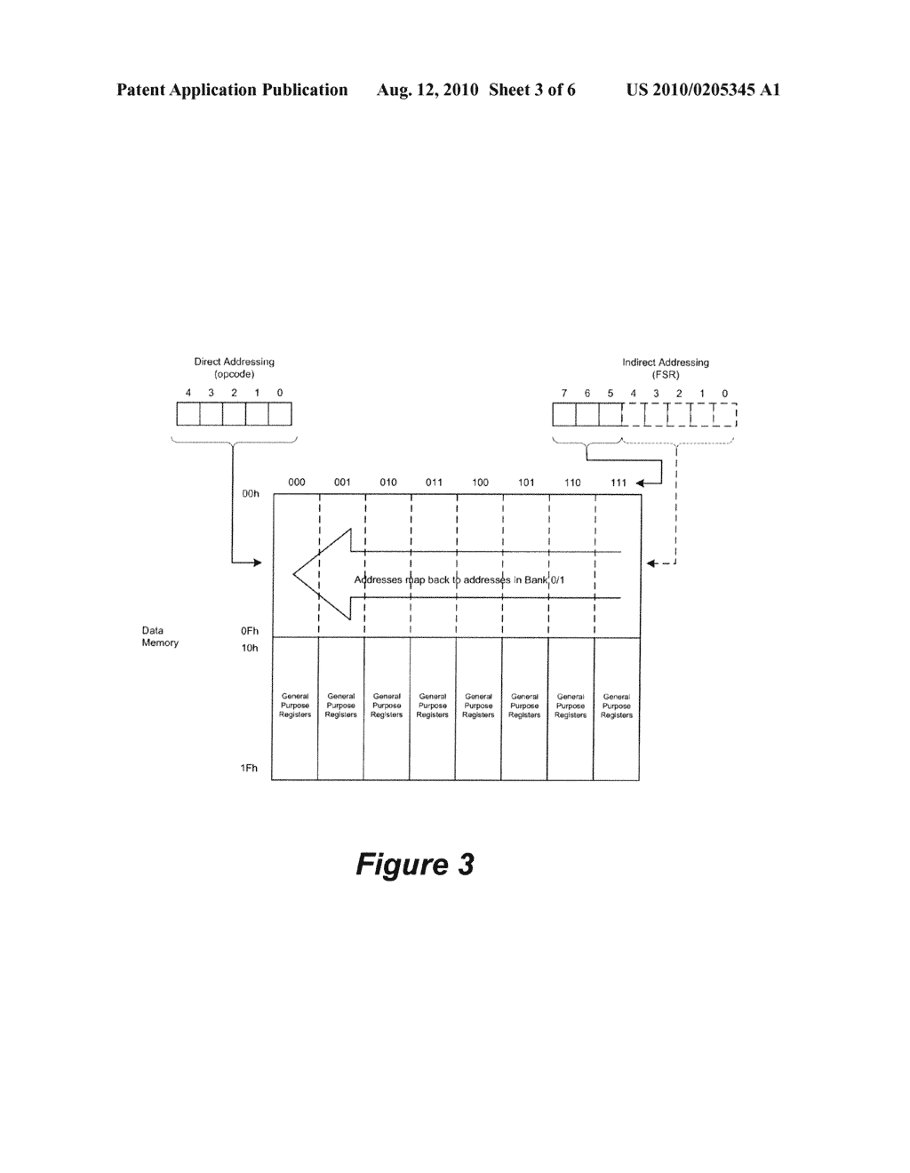 MICROCONTROLLER WITH LINEAR MEMORY ACCESS IN A BANKED MEMORY - diagram, schematic, and image 04