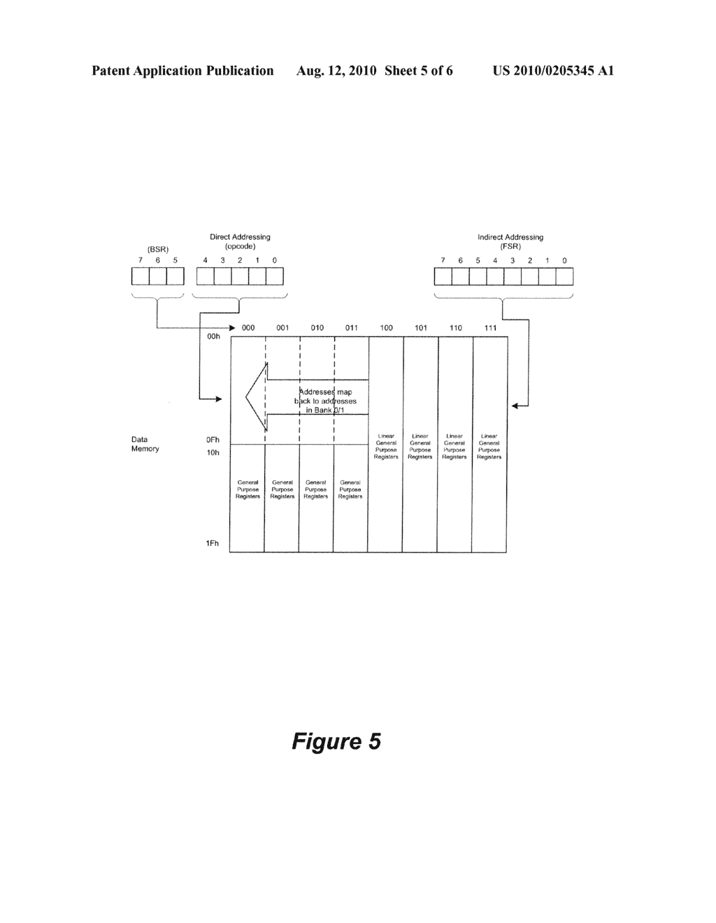 MICROCONTROLLER WITH LINEAR MEMORY ACCESS IN A BANKED MEMORY - diagram, schematic, and image 06