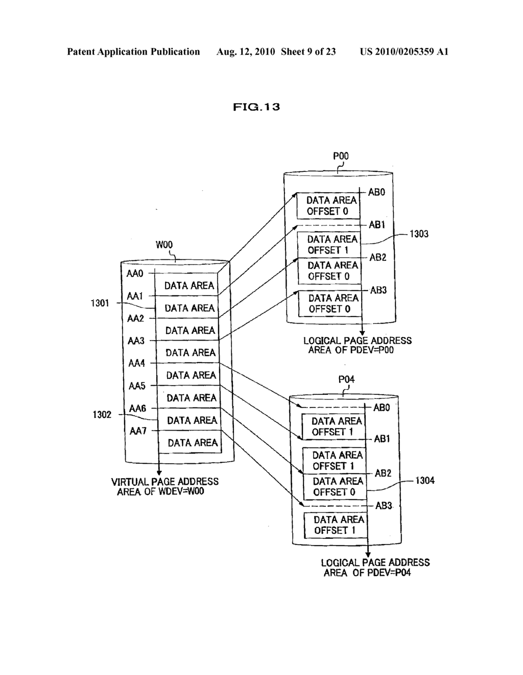 Storage System Using Flash Memory Modules Logically Grouped for Wear-Leveling and Raid - diagram, schematic, and image 10