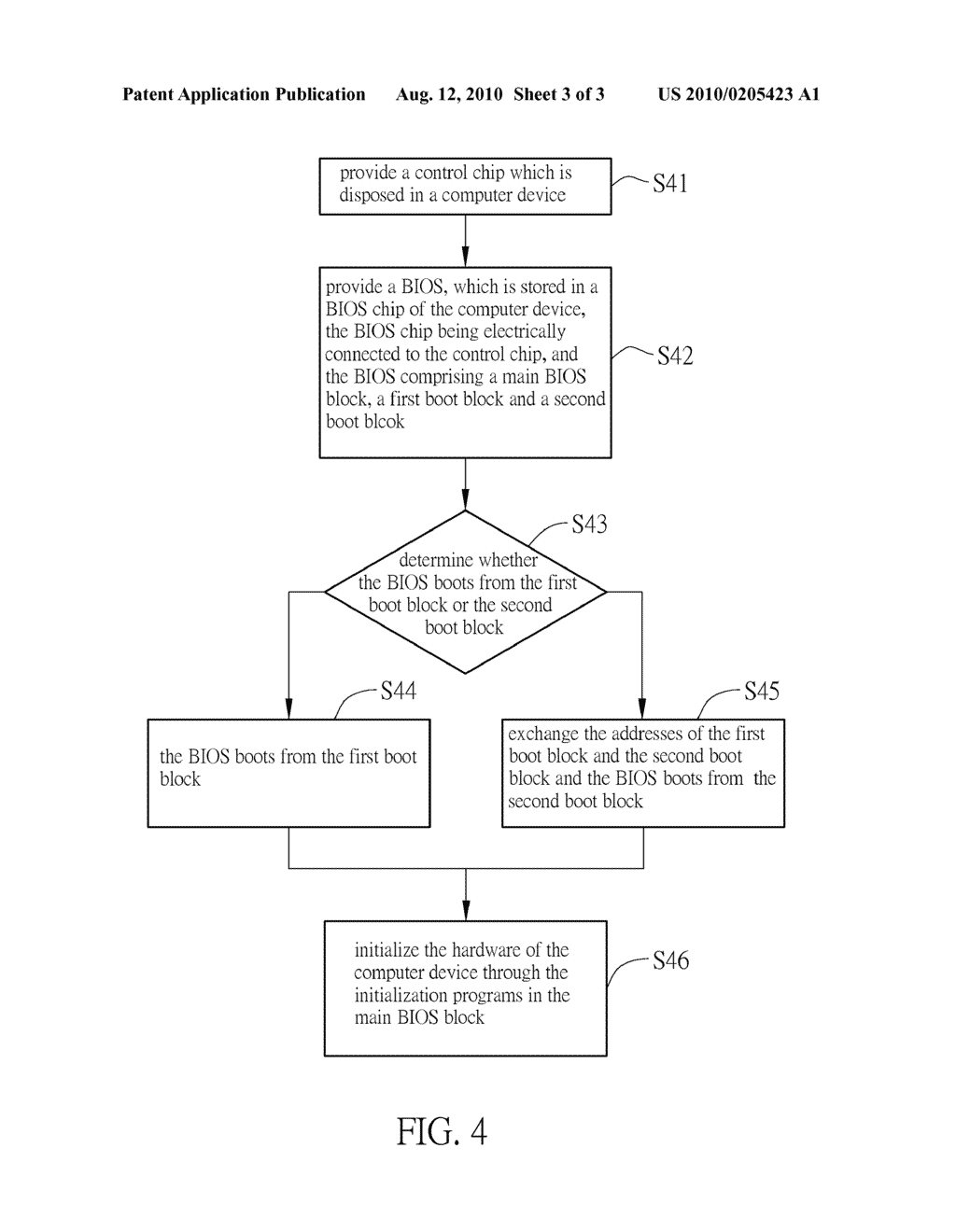 BIOS, COMPUTER DEVICE AND METHOD FOR RECOVERING BIOS - diagram, schematic, and image 04