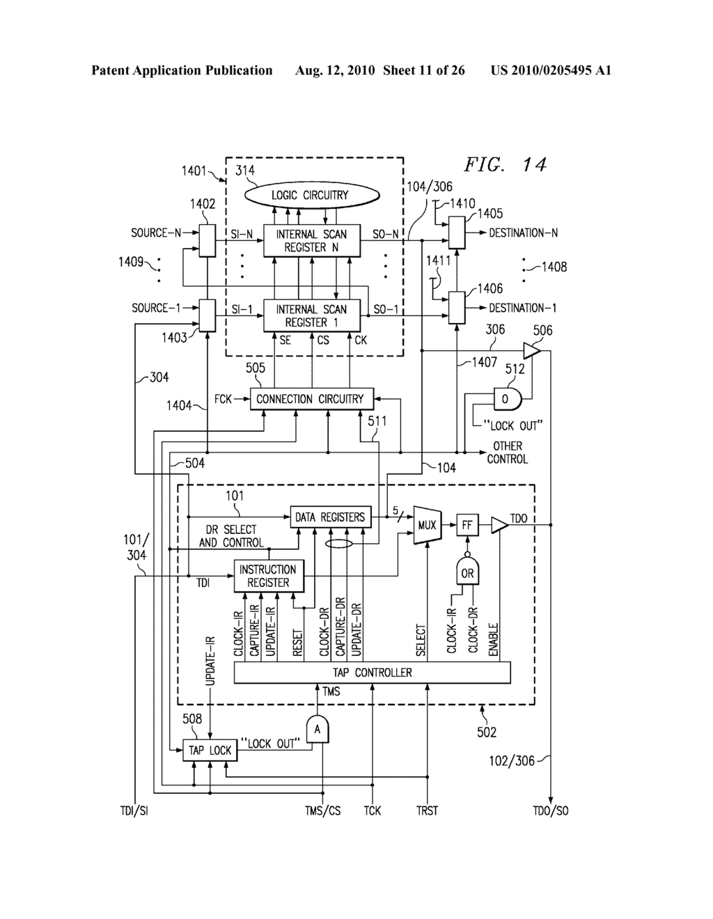 DUAL MODE TEST ACCESS PORT METHOD AND APPARATUS - diagram, schematic, and image 12