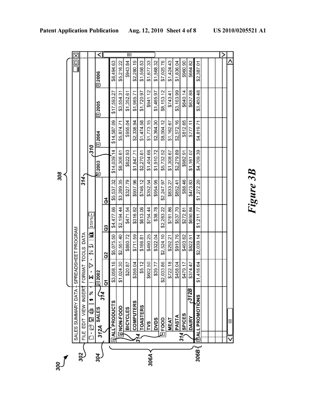 DISPLAYING MULTIPLE ROW AND COLUMN HEADER AREAS IN A SUMMARY TABLE - diagram, schematic, and image 05