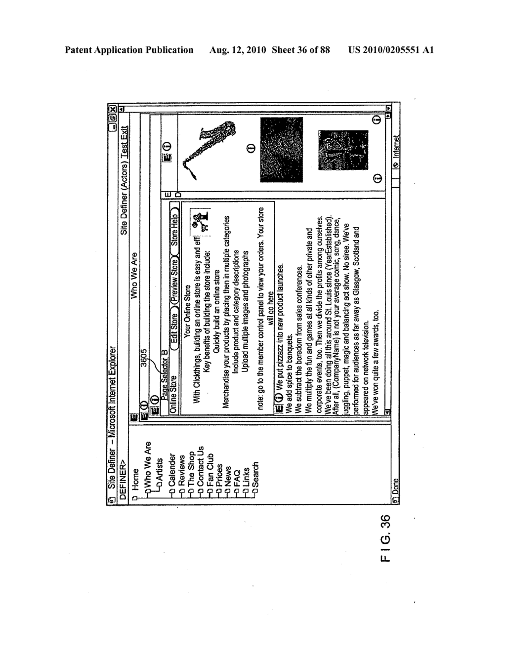 METHOD AND APPARATUS FOR GENERATING A WEB SITE WITH DYNAMIC CONTENT DATA FROM AN EXTERNAL DATA SOURCE INTEGRATED THEREIN - diagram, schematic, and image 37